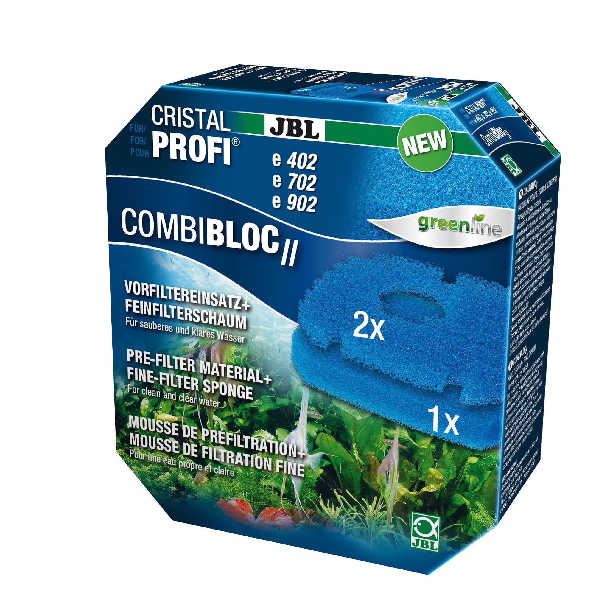 JBLCombiBloc II CristalProfi e4/7/902, Set with pre-filter inserts and filter foam for filter CristalProfi e (02)