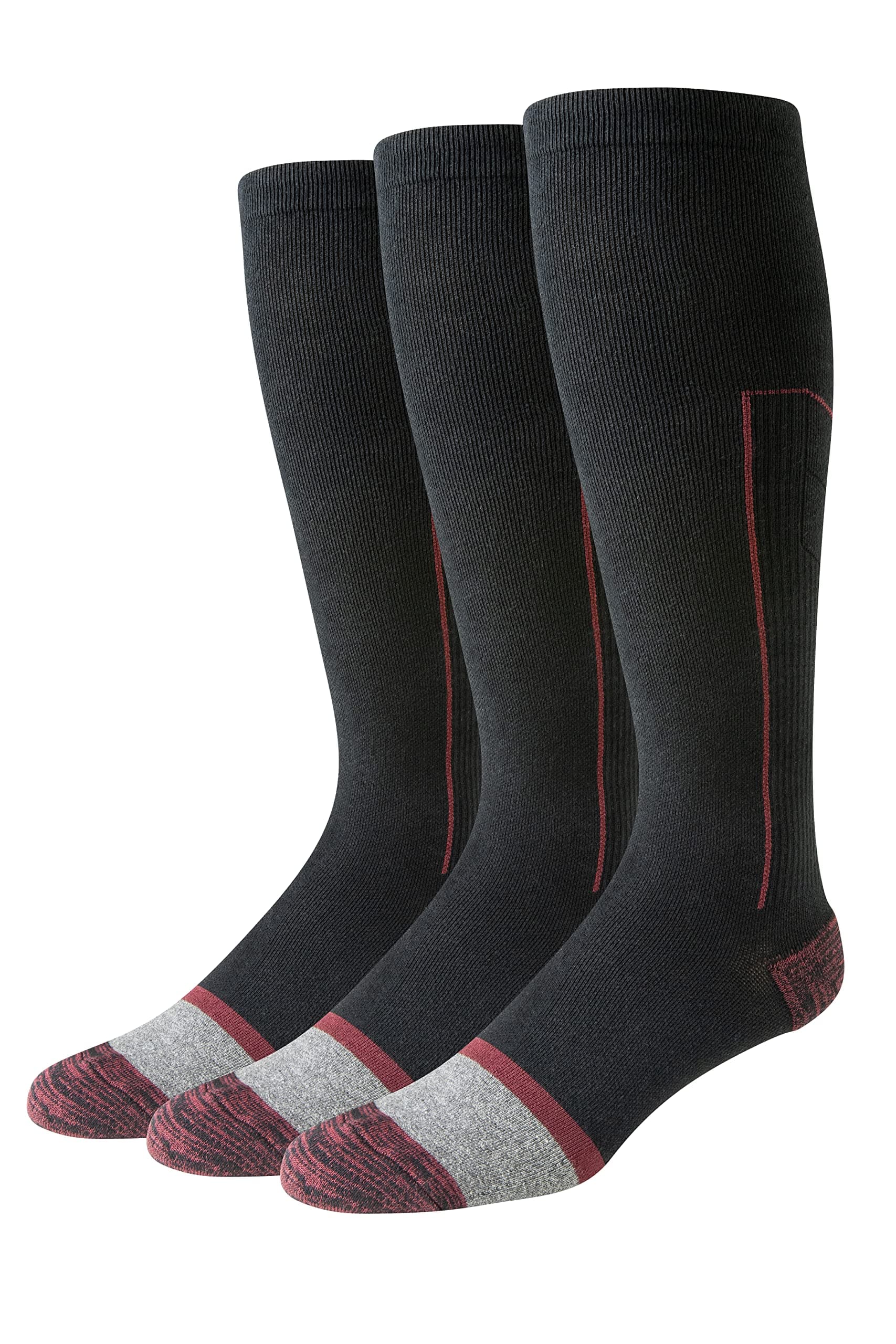 Men's Knee High Graduated Compression Socks, Over The Calf, Support for Legs and Travel