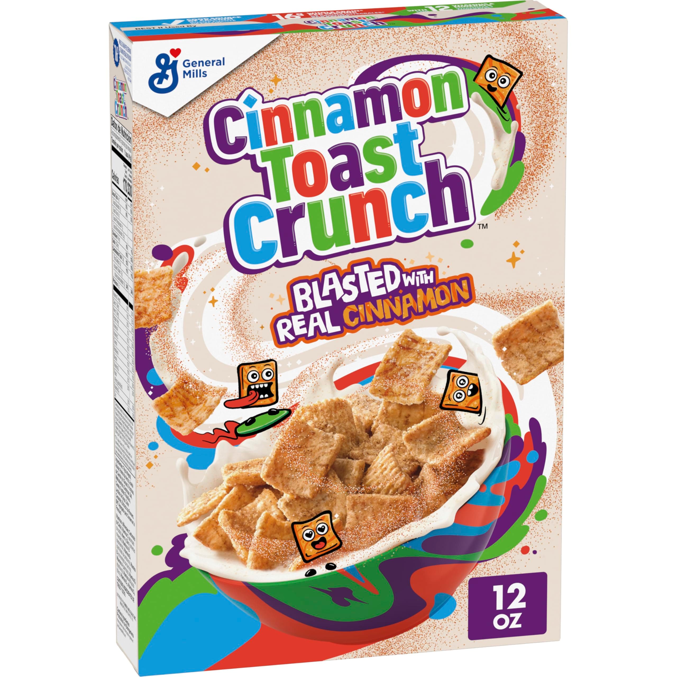 Breakfast Cereal, Crispy Cinnamon Cereal, 12 oz