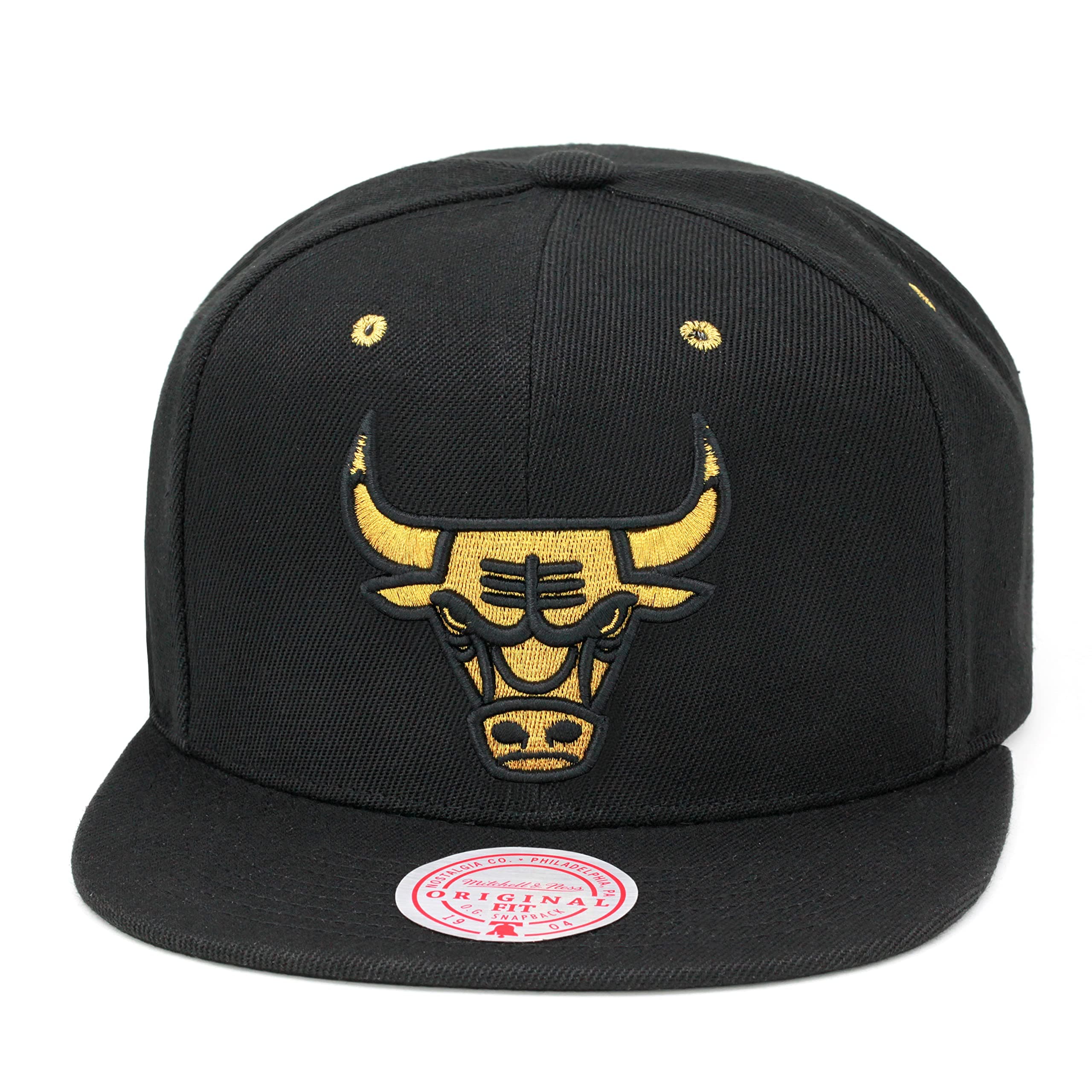 Mitchell & Ness Snapback Hat Adjustable Cap - Black/Metallic Gold