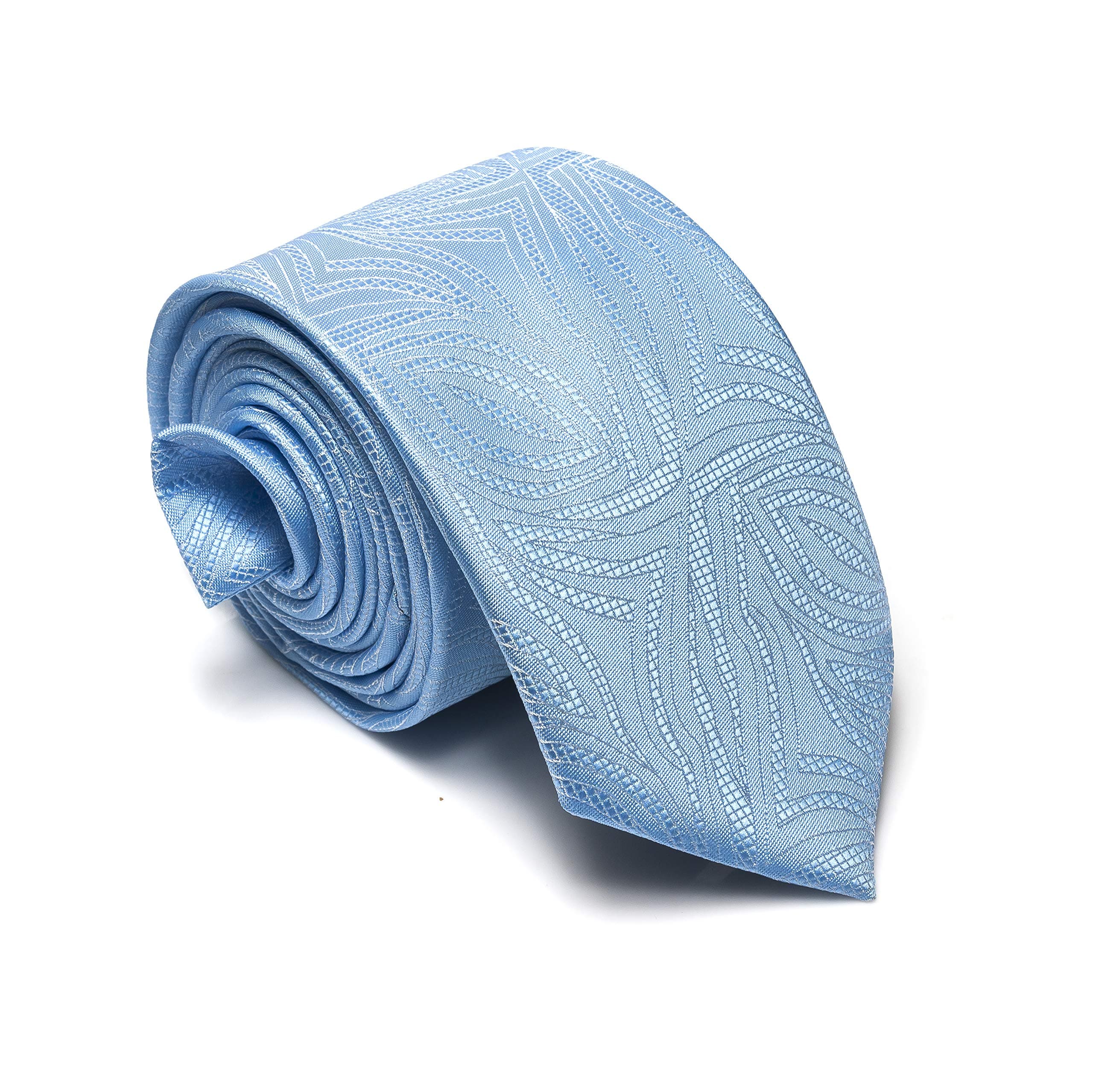Gallant Light Blue Pattern Jacquard Men's Tie