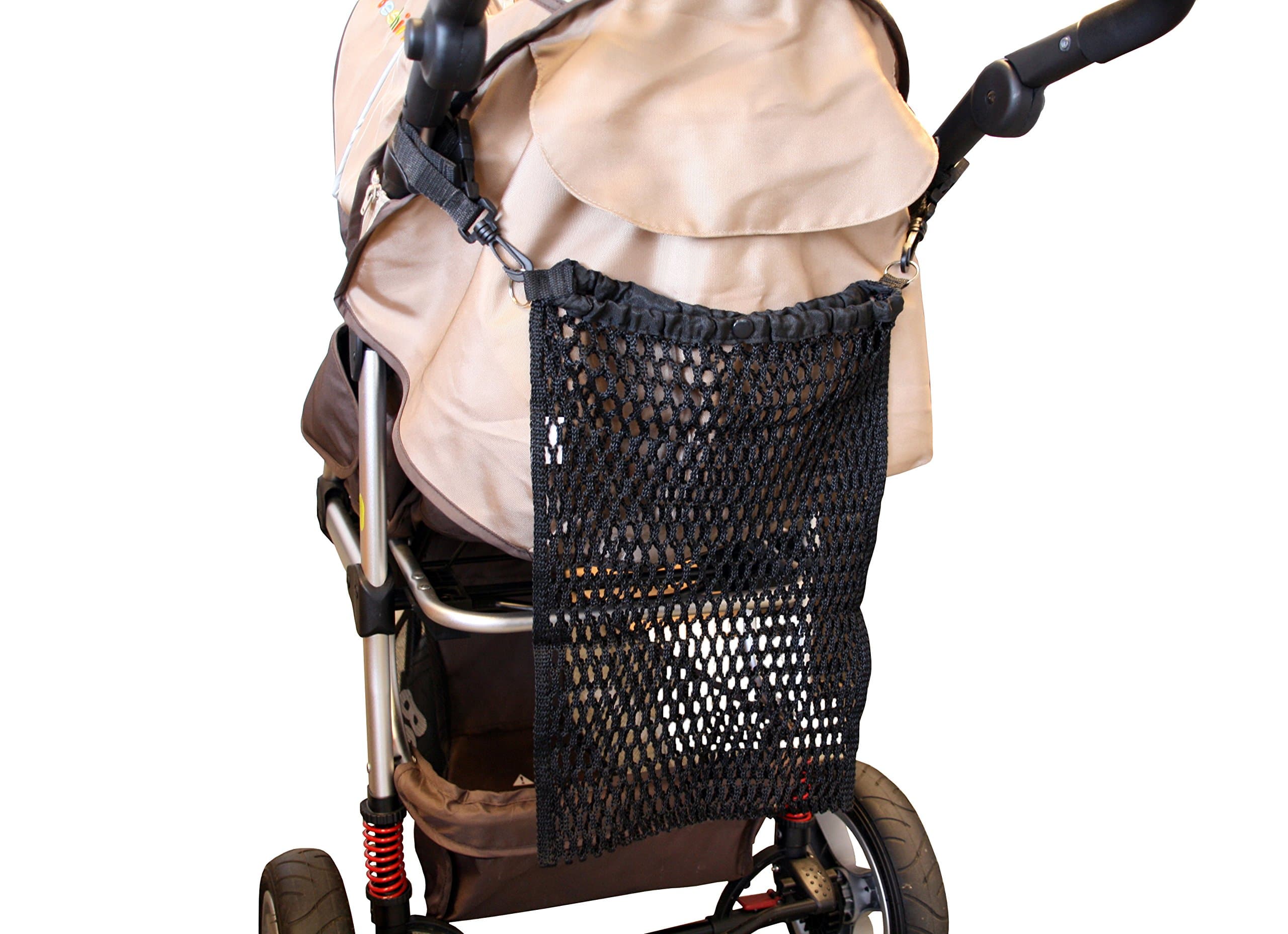Net Bag for Prams, Buggies and Strollers (One Size) (Black)