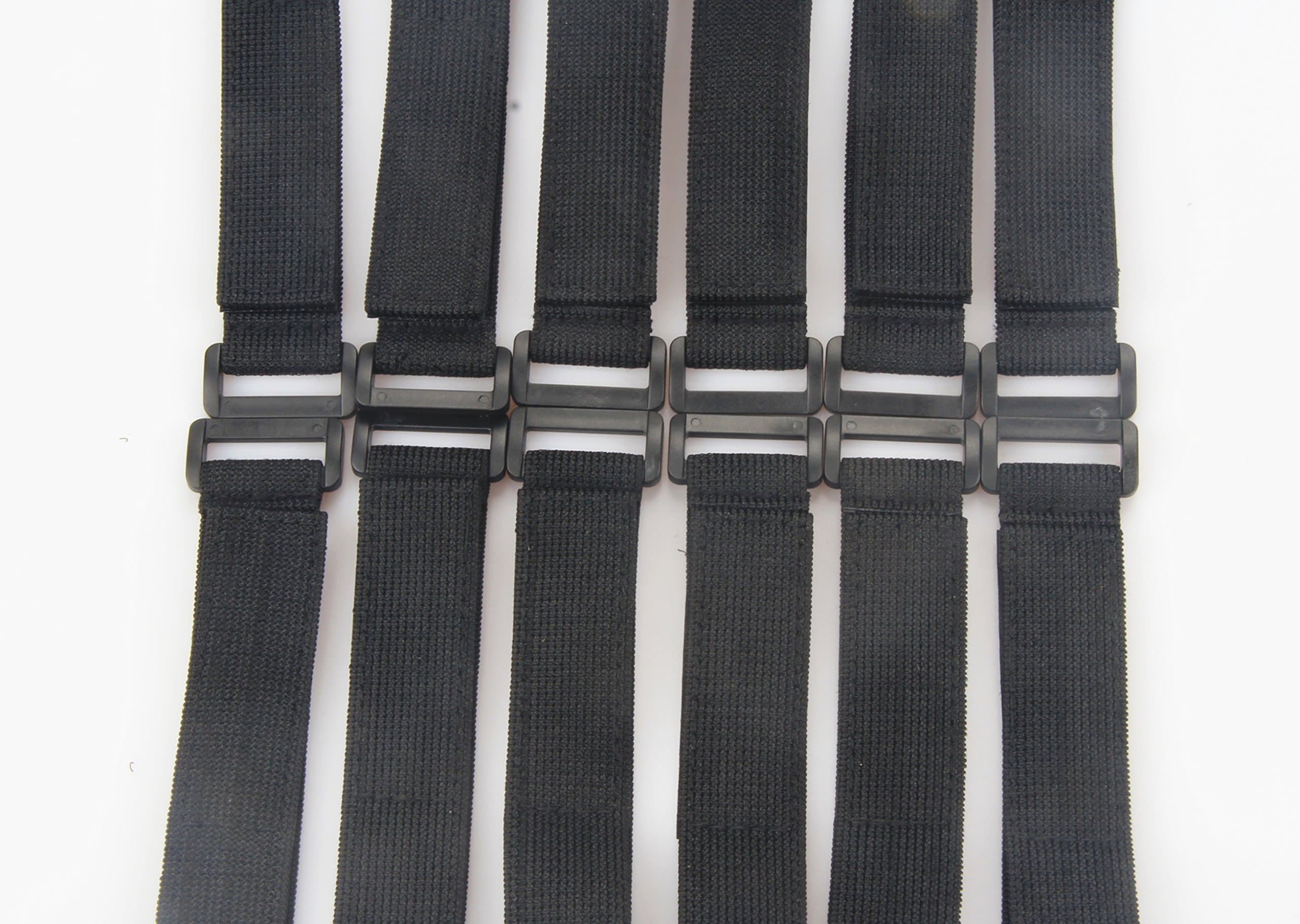 DRFUNDA Hook and Loop Strap Fastener Style Cable Ties Reusable Nylon 30CM X 2.5CM (Pack of 12)