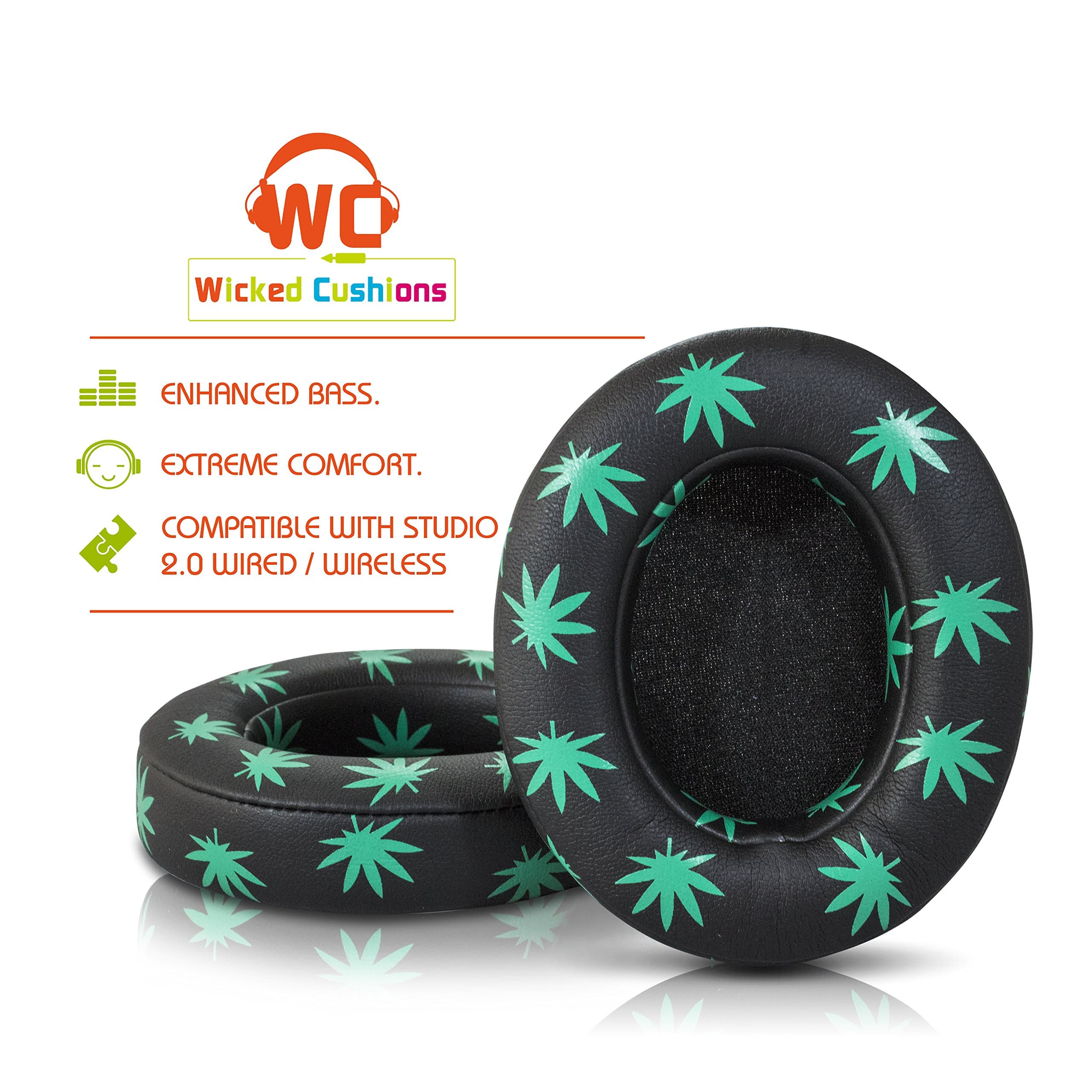 Wicked Cushions Beats Replacement Earpads - Compatible with Studio 2.0 Wired/Wireless Over Ear Headphones by Dr. Dre ONLY (Does NOT FIT Solo 2.0) | Black 420