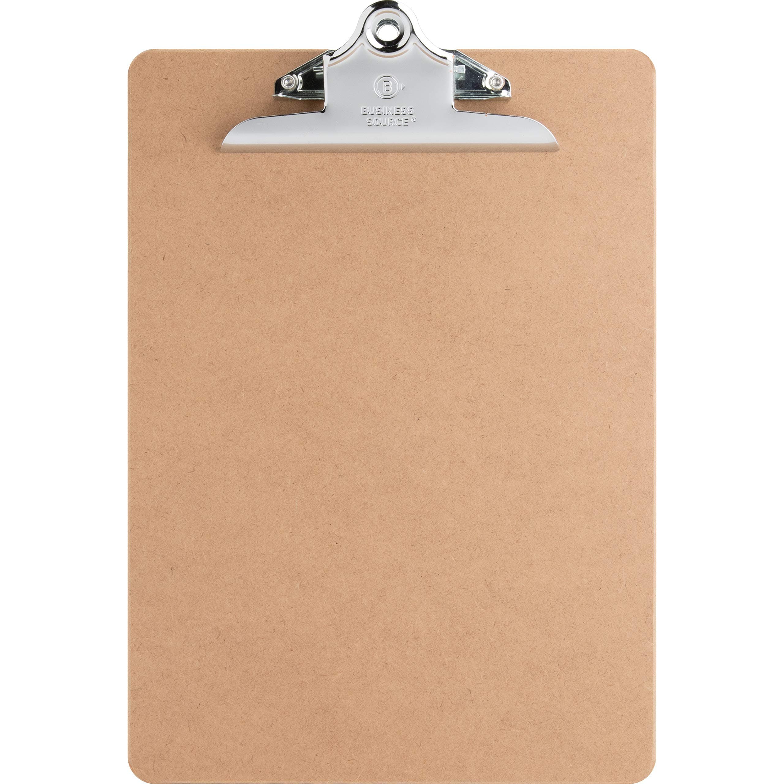 Hardboard Clipboard with Stainless Steel Clip - Brown (65637)