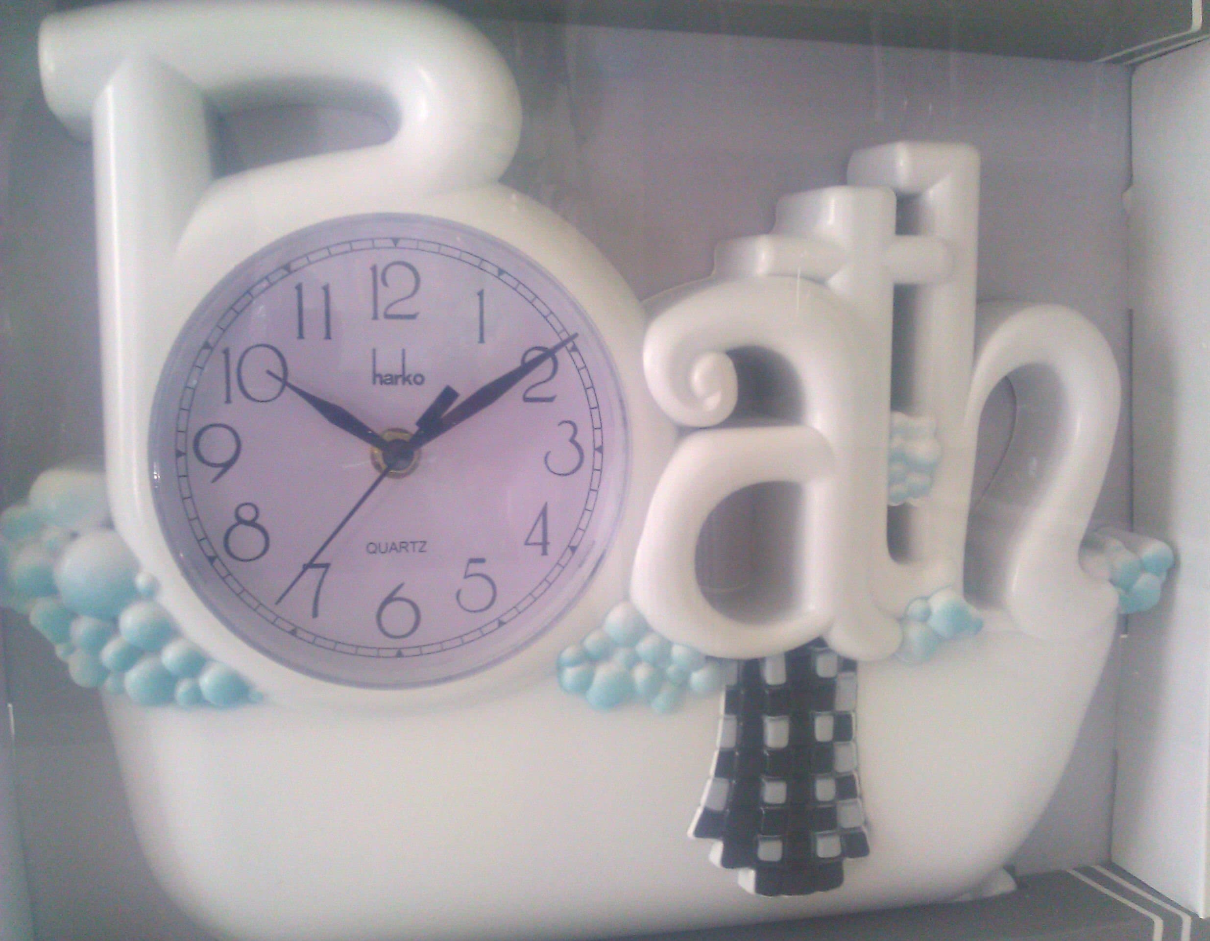 Bathtub Quartz Clock - White