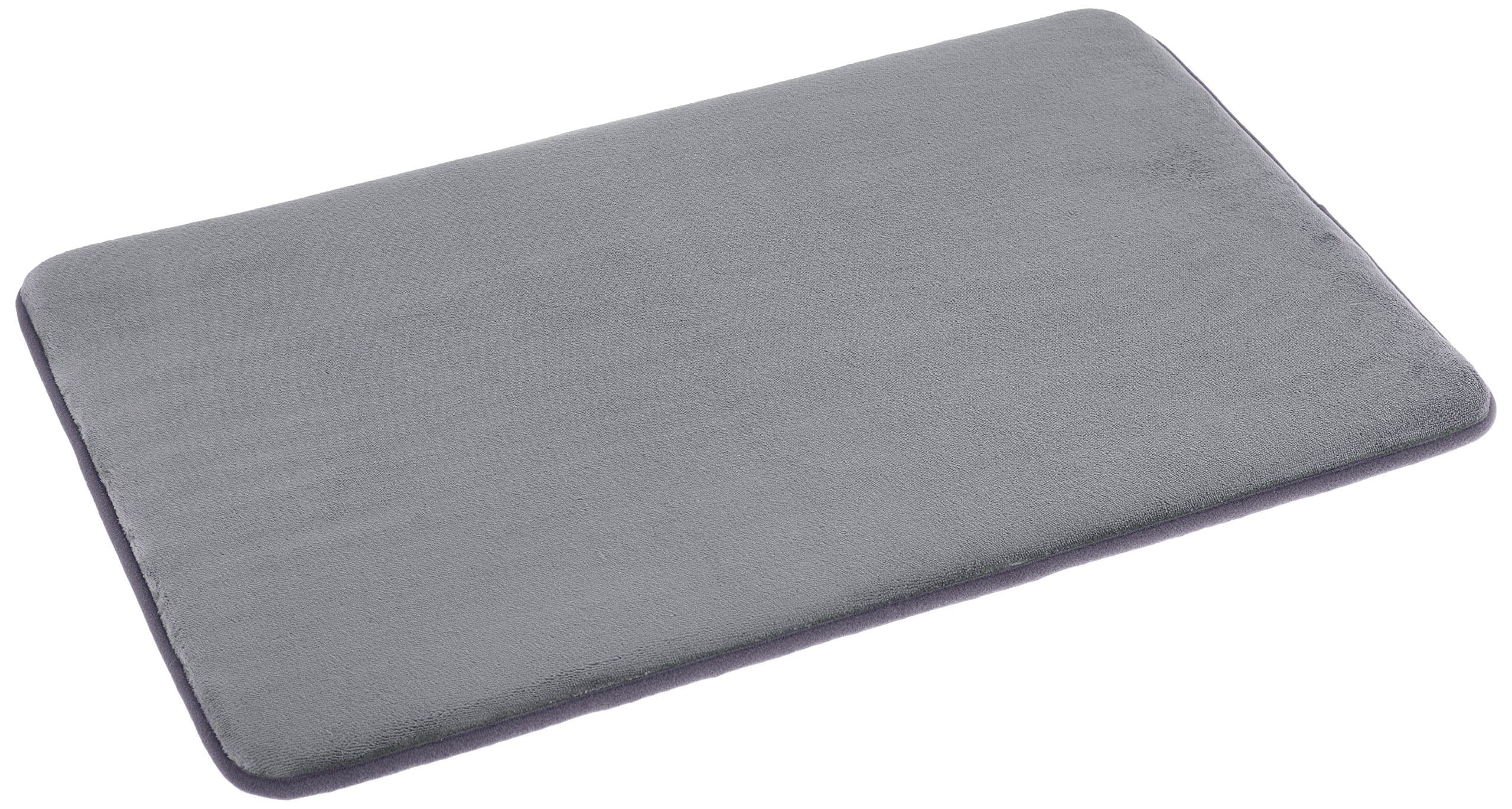 AmazonBasics Non-Slip Memory Foam Bathmat (45.7 x 71 Cm, Gray)