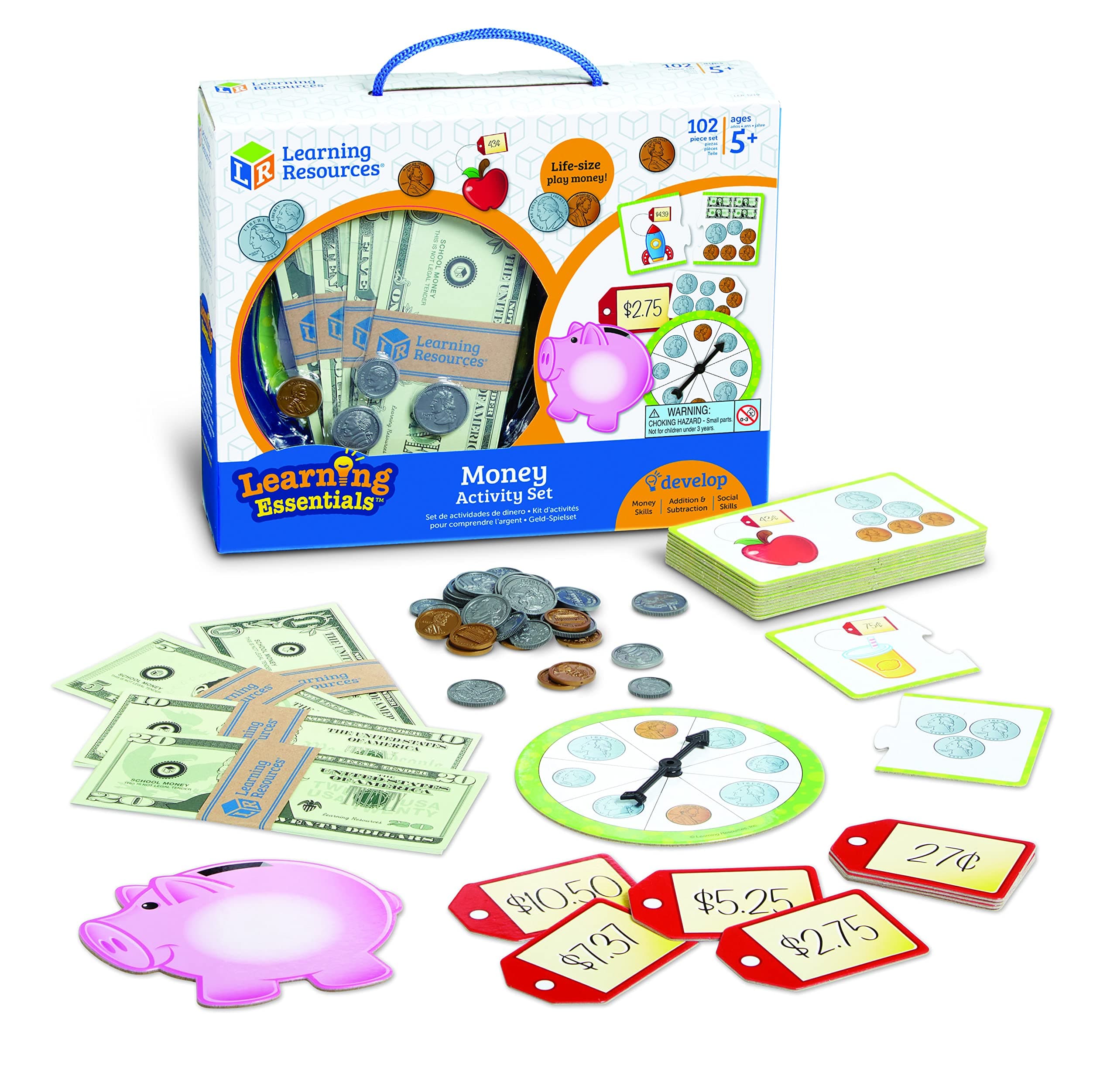 Learning Resources Money Activity Set, 102 Pieces, Multicolor