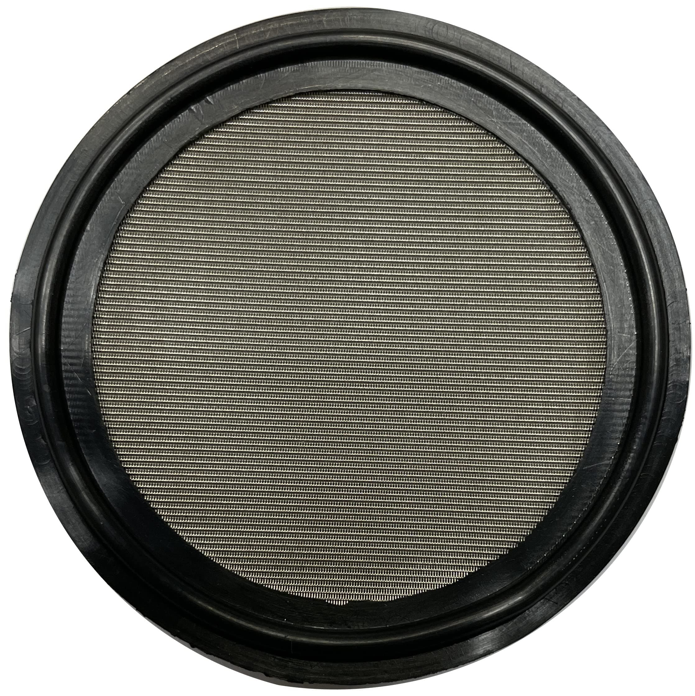 DR.COMPONENT 2 inches Sanitary Tri-Clamp Gaskets (Pack of 2), Bonded Type Screen (#240 Mesh/ 61 μm) Gaskets, Black Buna-N (NBR), 2 inches - 240 mesh- Buna