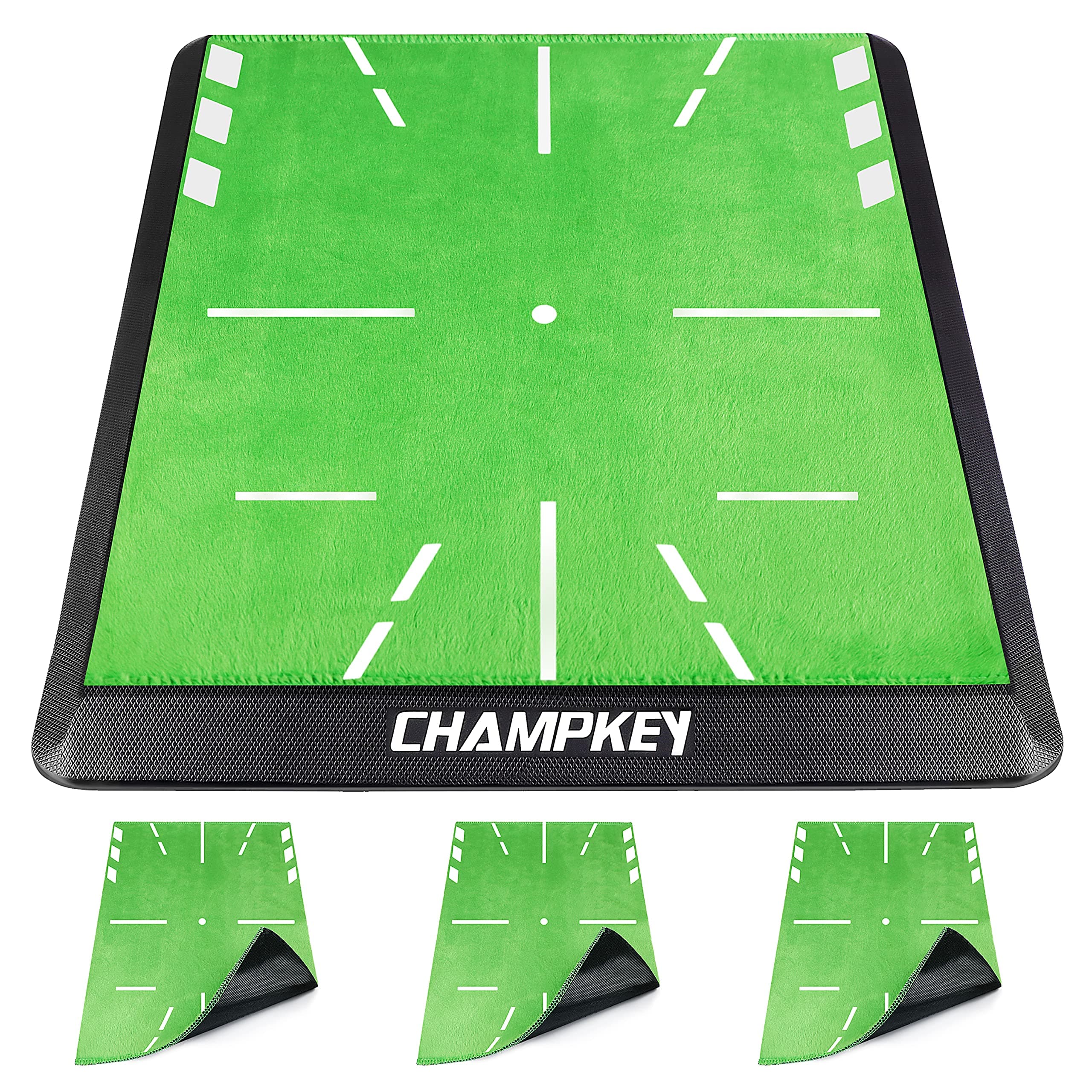 CHAMPKEY Heavy-Duty Golf Hitting Mat - Swing Path Feedback Golf Practice Mat - Ideal for Indoor and Outdoor Training