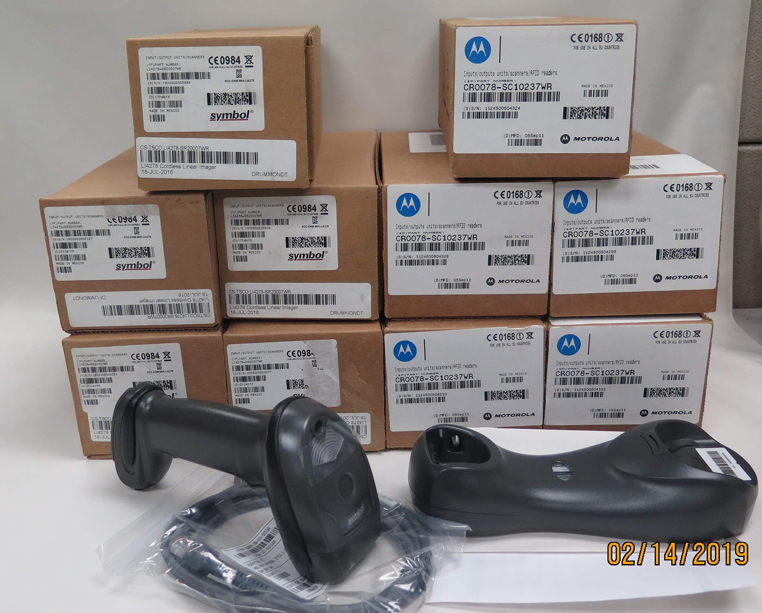 LI4278 Wireless 1D Barcode Scanner with Cradle and USB Cable