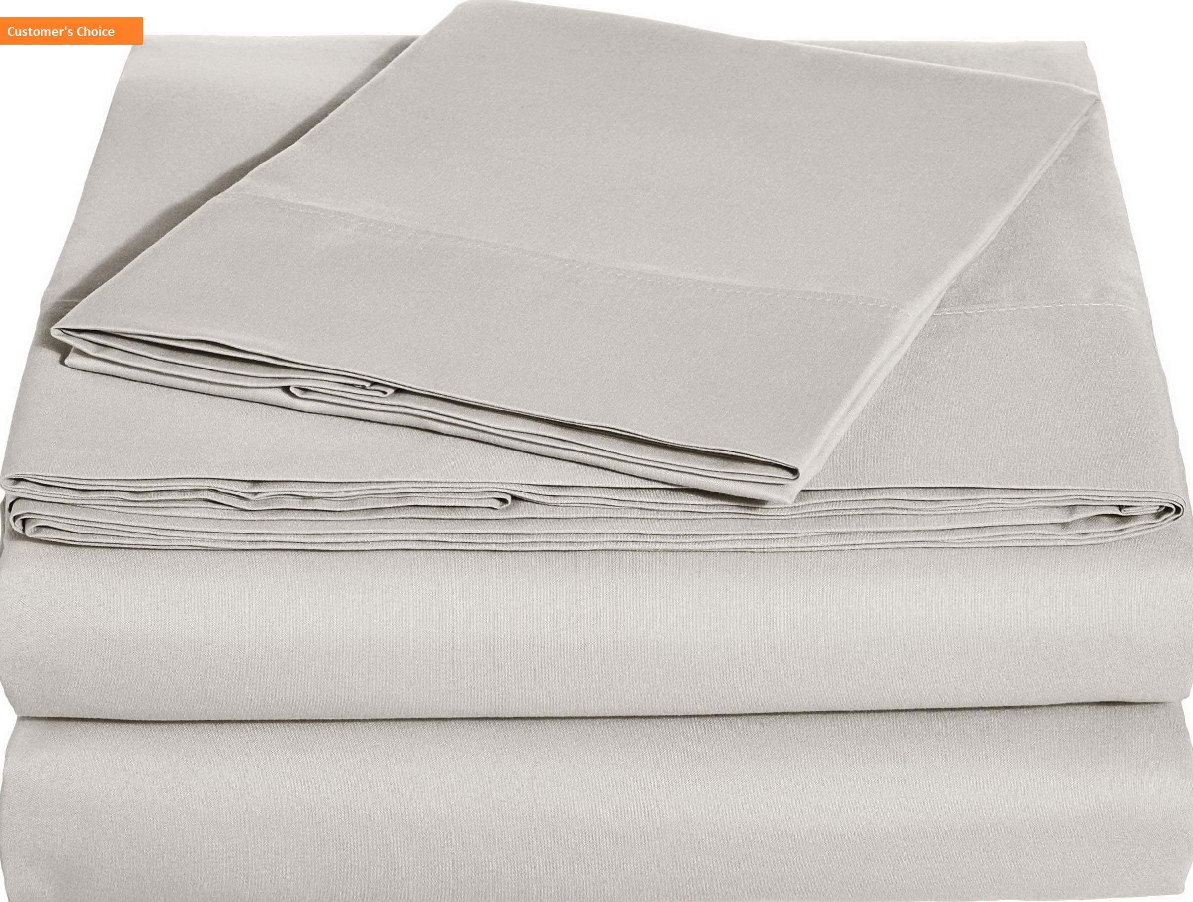 Mikash New Soft Microfiber Sheet Set - Twin, Light Grey, 4-Pack | Style 84596808
