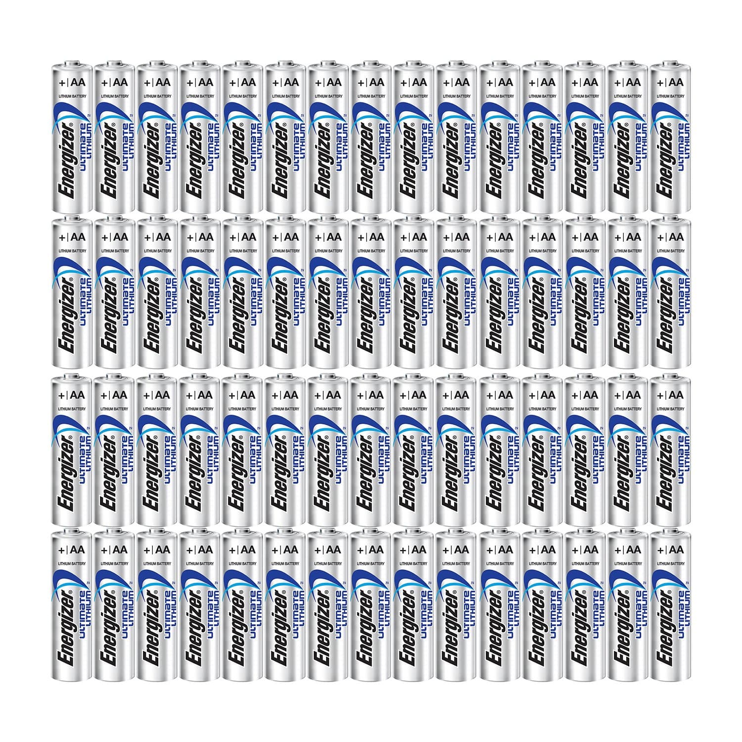 Energizer 60AA Ultimate Lithium Long Lasting Leakproof Batteries
