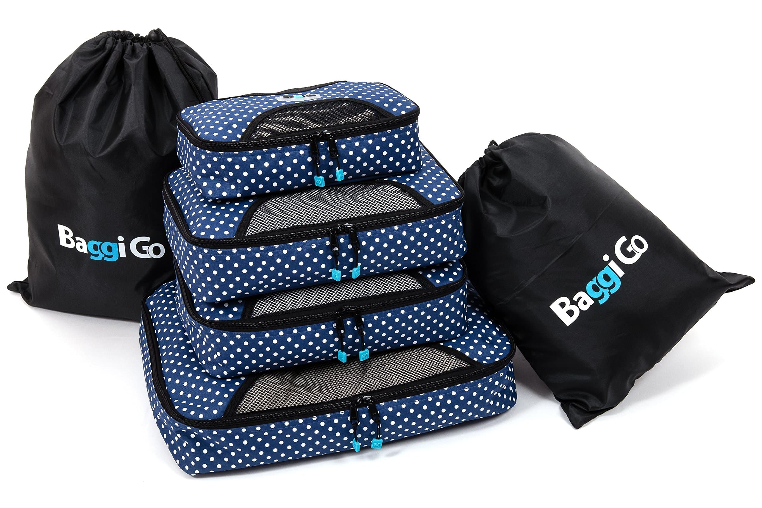 BaggiGo Packing Cubes Set: 6-pcs Set – Packing Cubes with Laundry and Shoe Bags