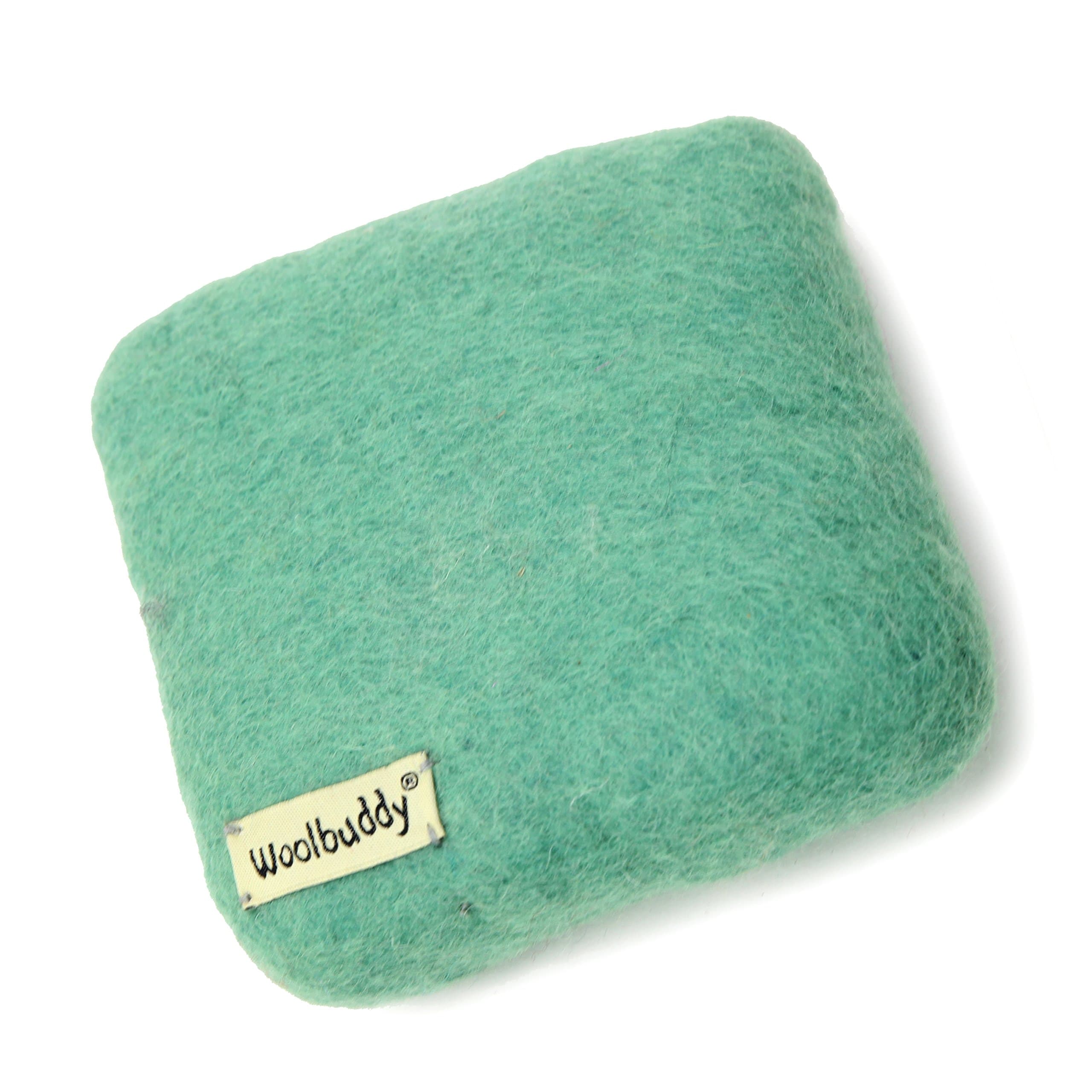 Woolbuddy Needle Felting Pad - Durable Wool Mat for Craft Projects, Foam Alternative, 6"x6"x1.5" (Teal)