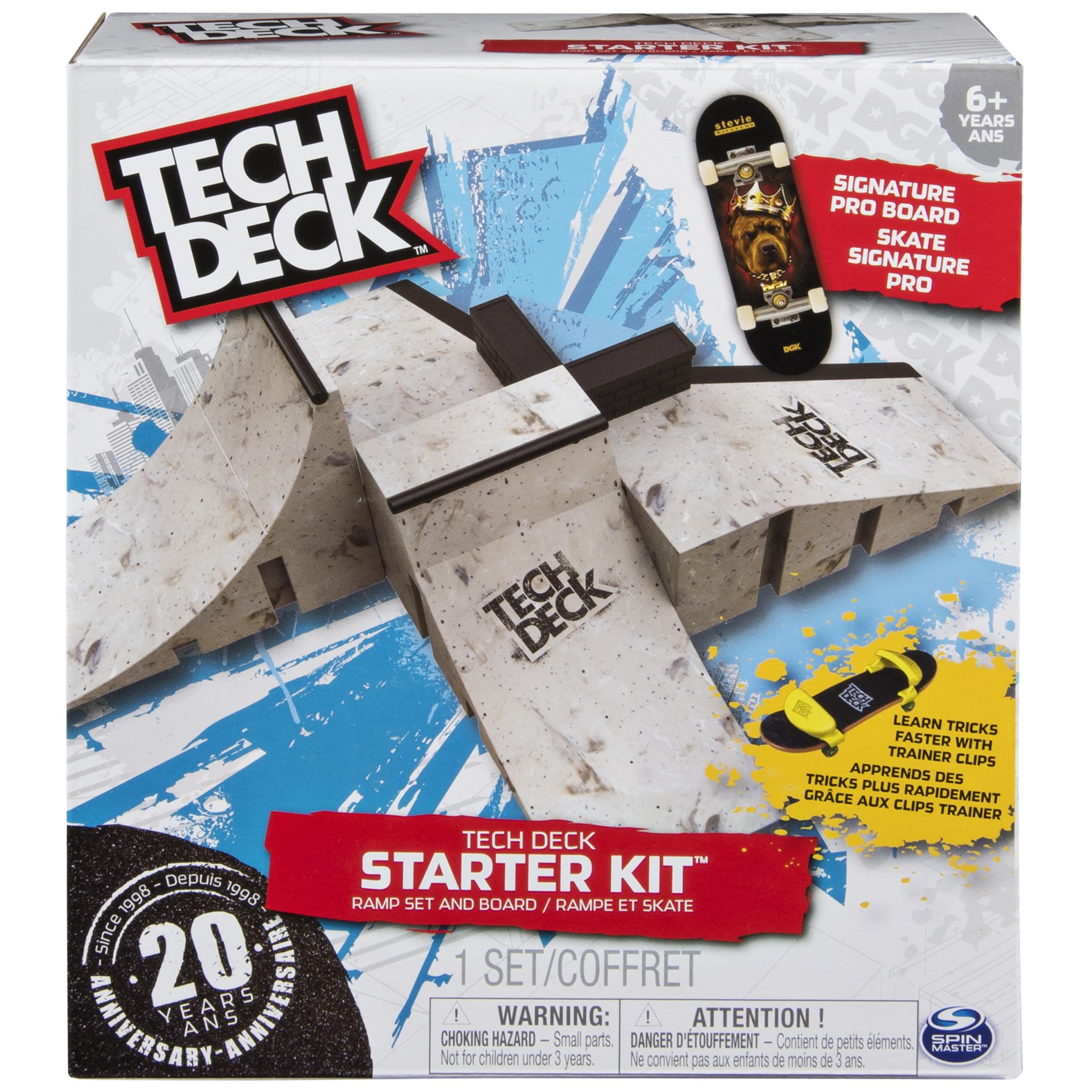 Tech Deck - Starter Kit - Ramp Set With ExclUSive Board And Trainer Clips