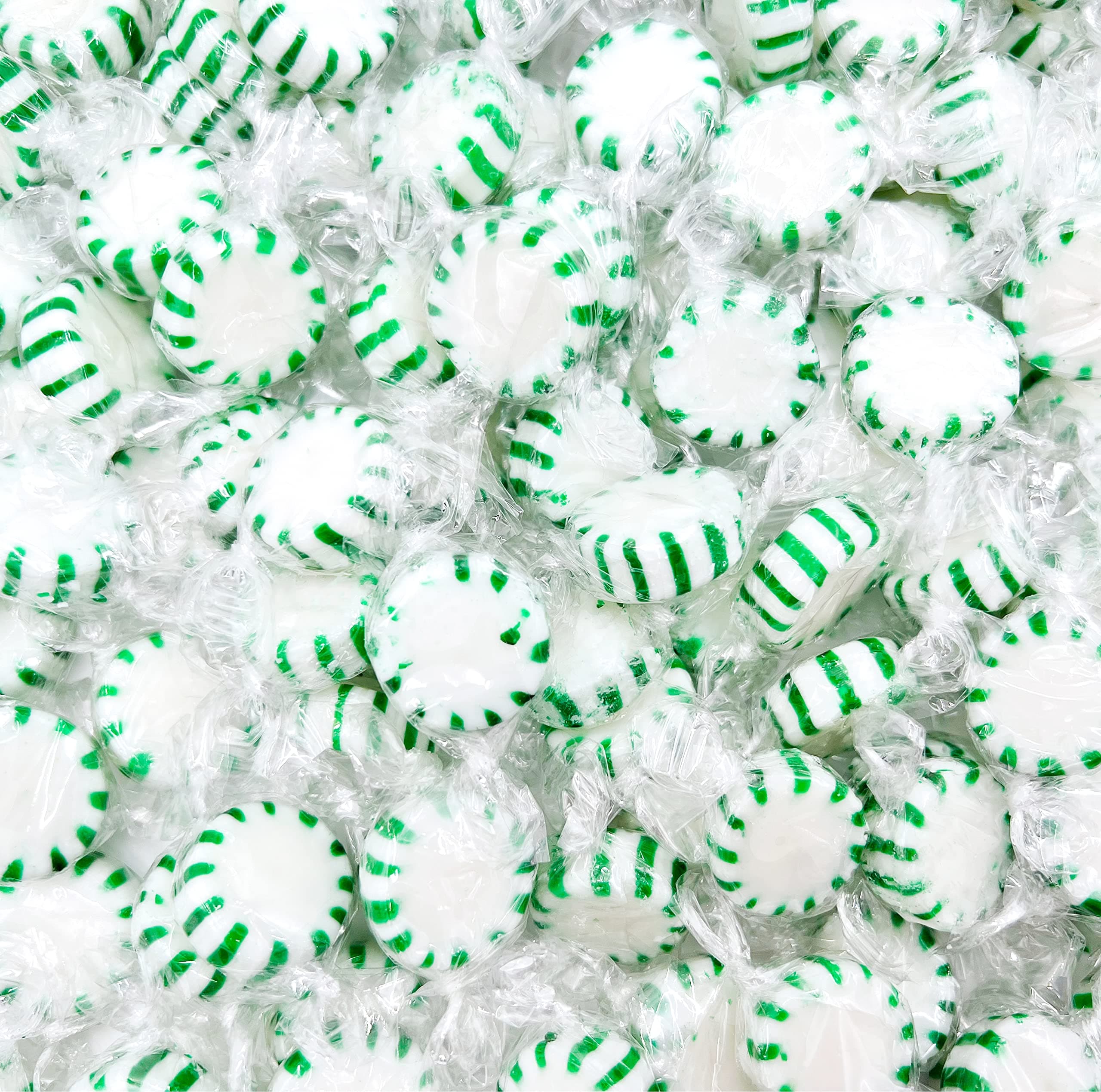 Starlight Spearmint Mints | 1 Pound Bag - Approx. 85 Count | Old Fashioned Hard Candy | Hard Candy Individually Wrapped for Office Bowls & Holiday Buffets