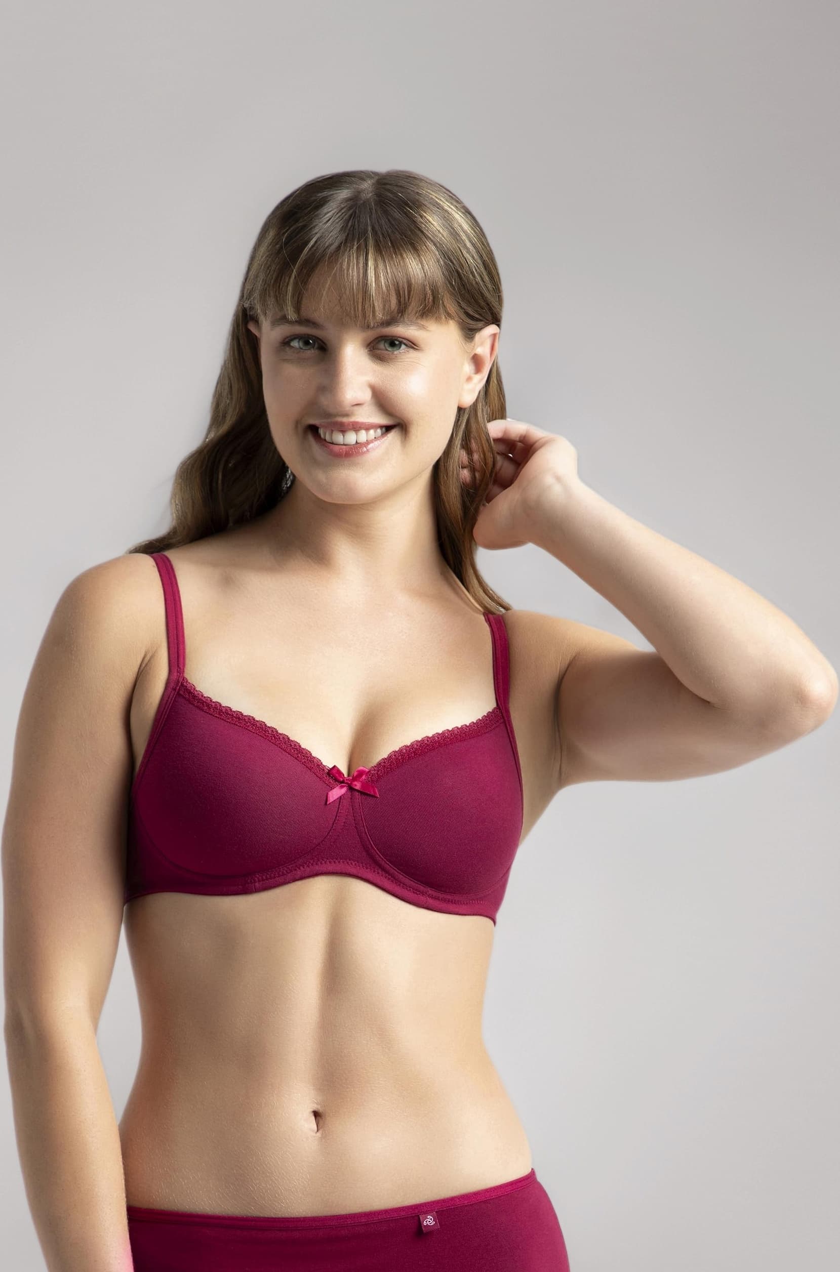 Jockey FE23 Women's Wirefree Padded Super Combed Cotton Elastane Stretch Medium Coverage Multiway Styling T-Shirt Bra with Detachable Straps