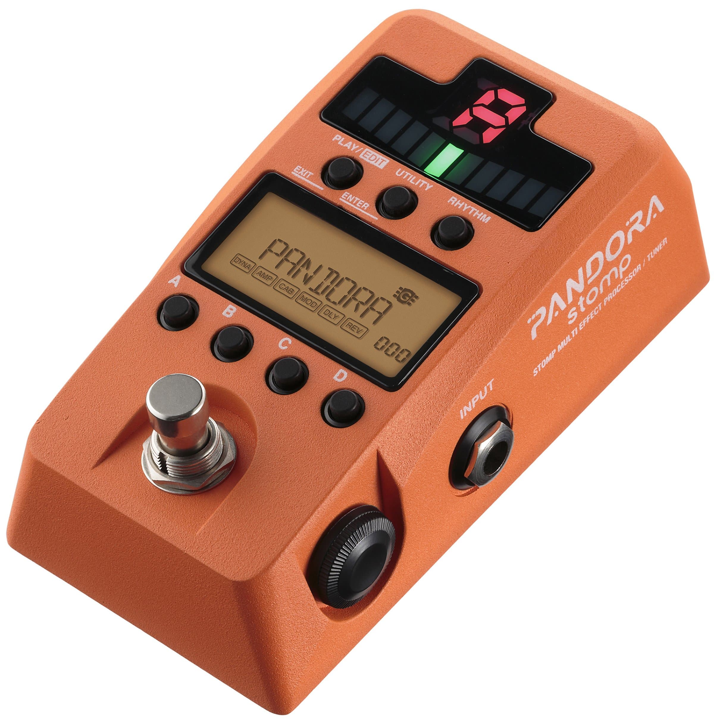 Korg Pandora Stomp Multi-Effects Processor/Tuner Pedal (Orange)