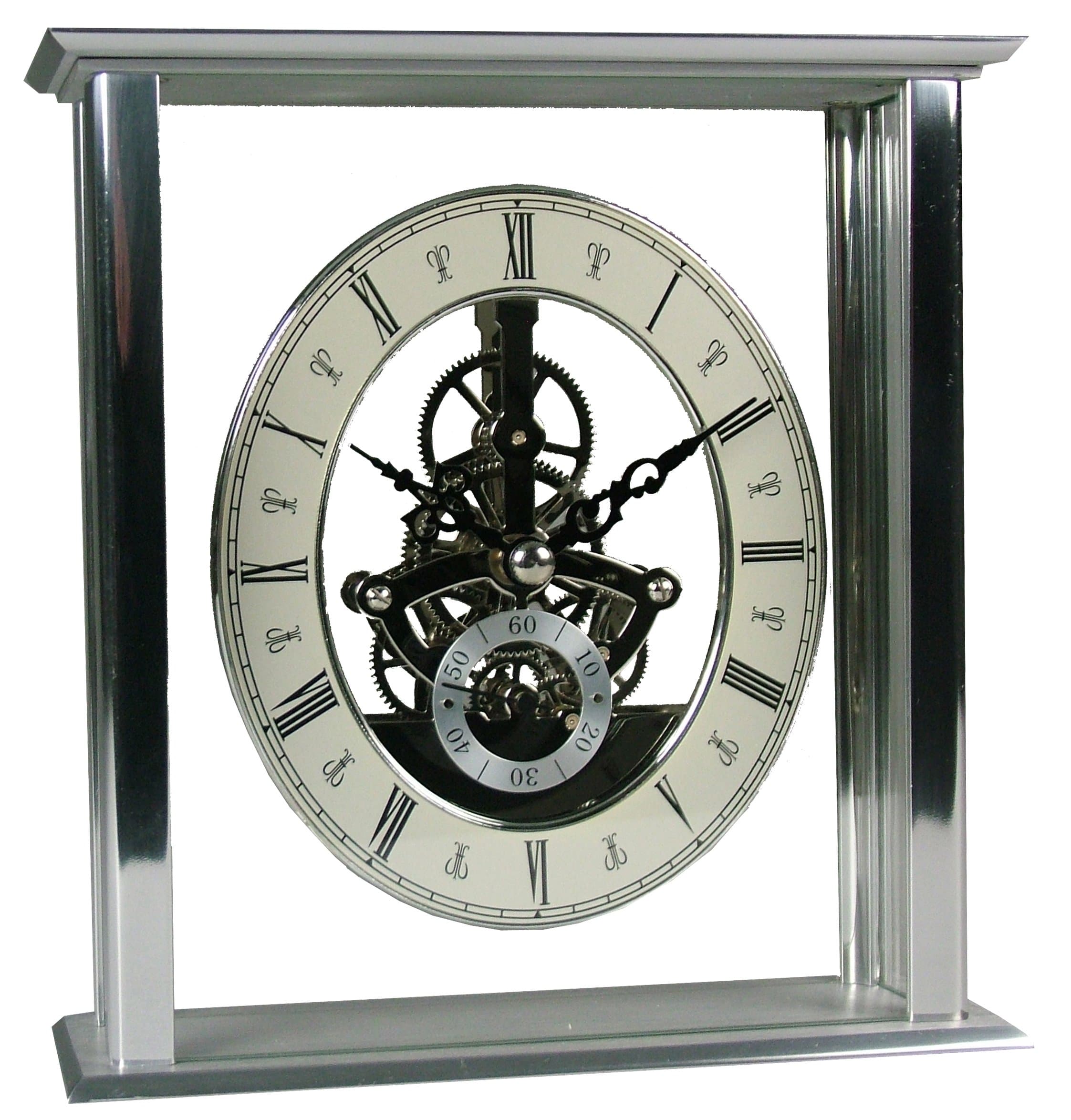 36507 Malvern Mantel Clock, Silver