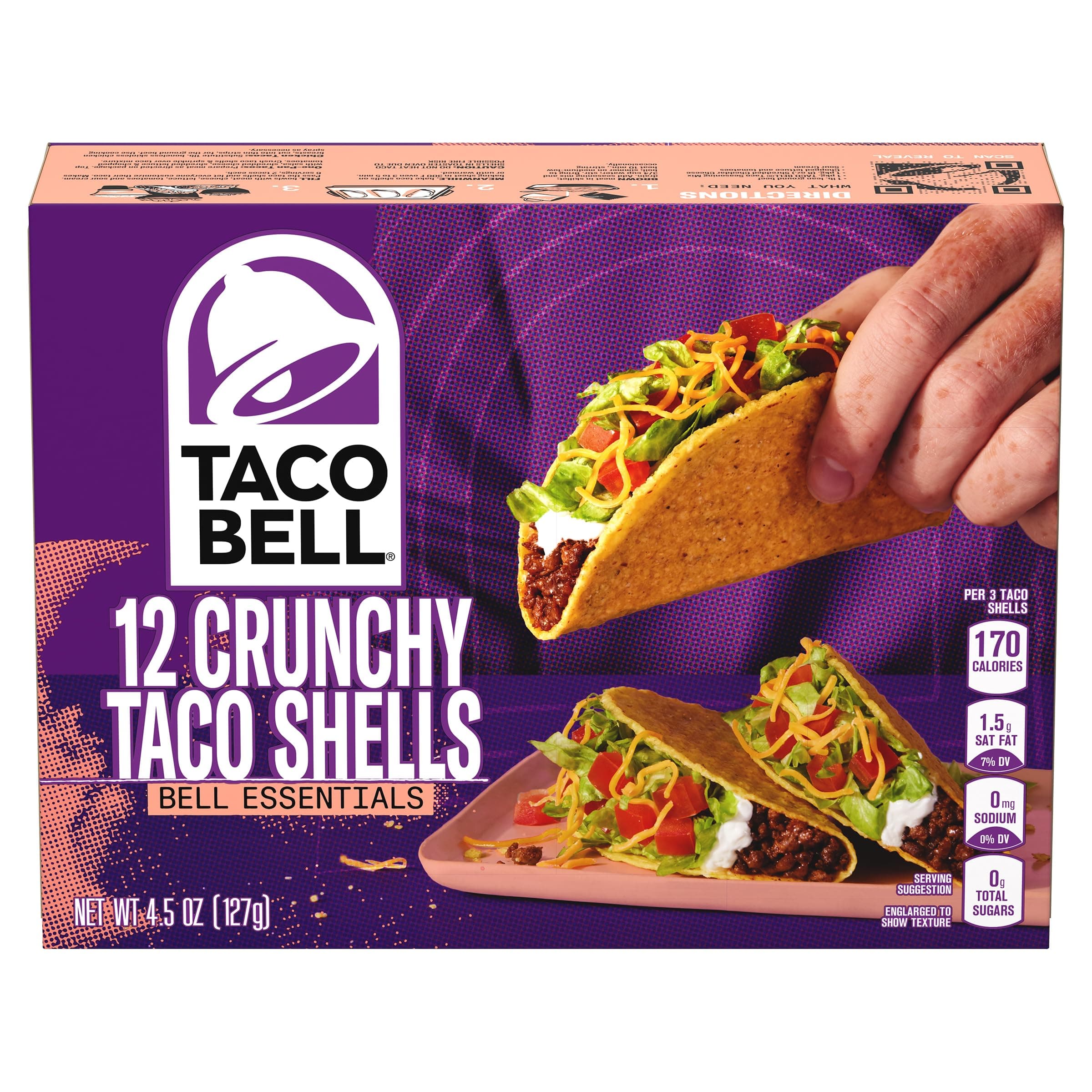Crunchy Taco shells (4.5oz Boxes, Pack of 12)