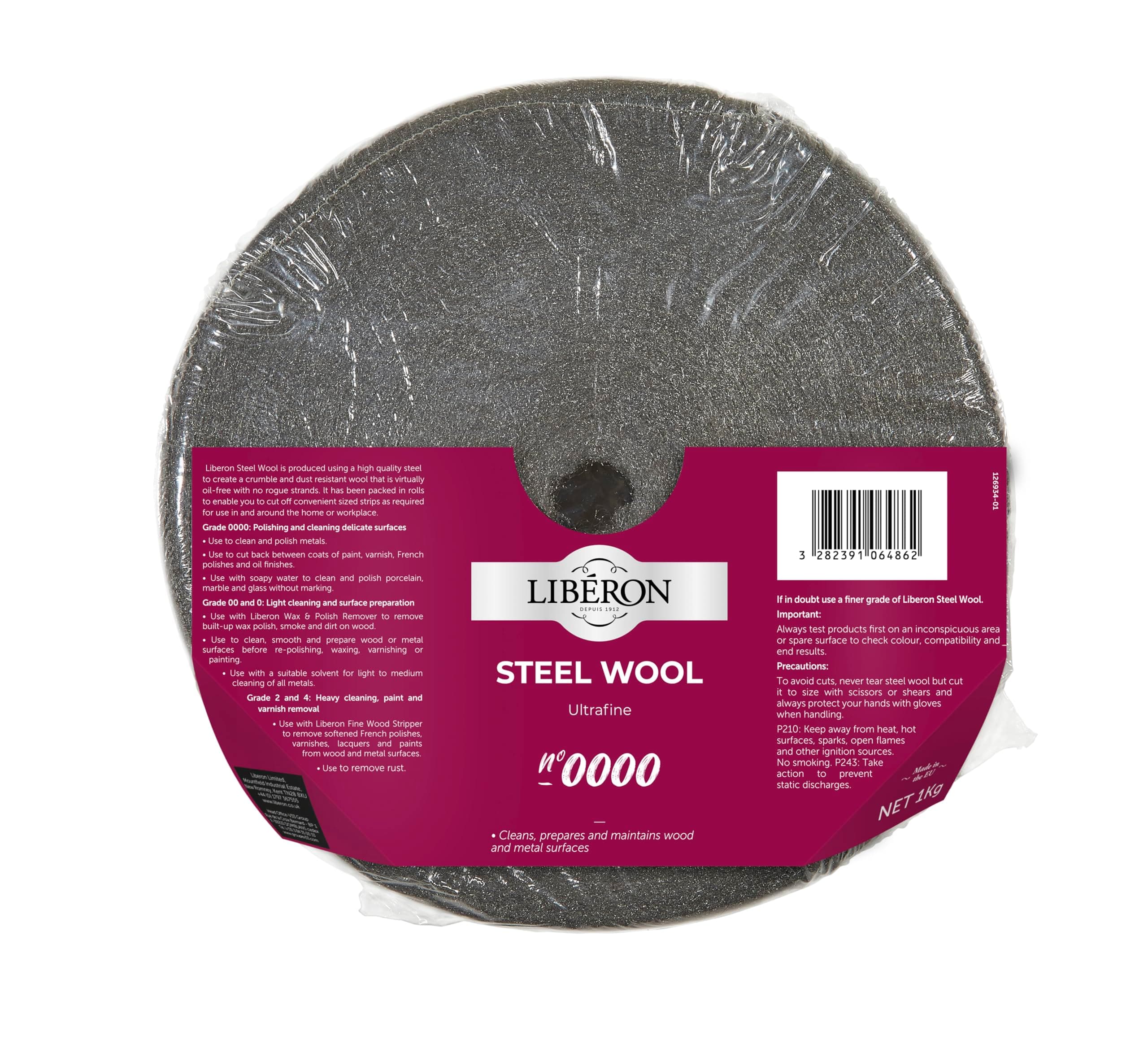 Liberon Steel Wool #0000 1kg Roll