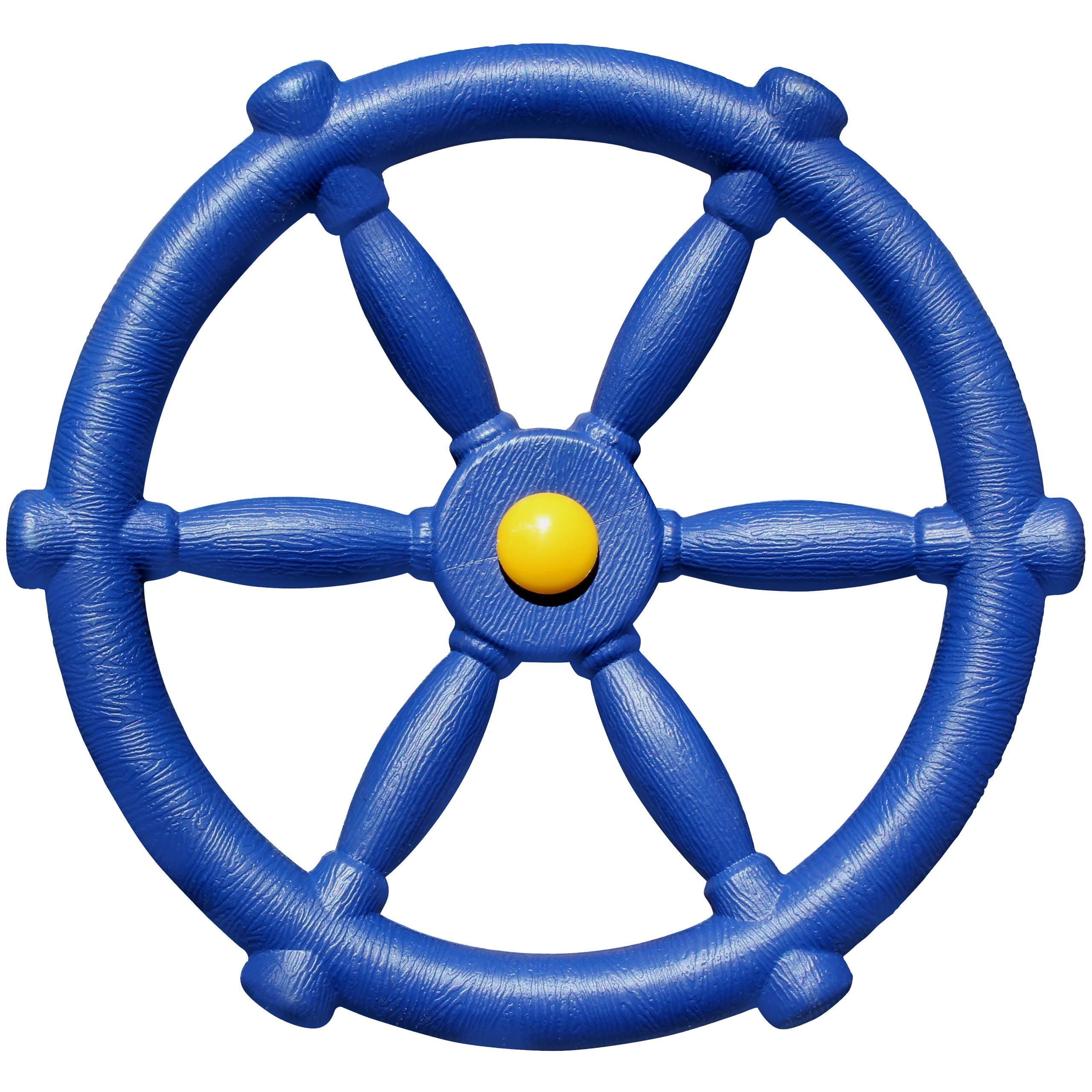 Jungle Gym Kingdom Pirate Ship Wheel for Kids - Toy Steering Wheel for Treehouse, Outdoor Playhouse, Backyard Playset or Swing Set - Playground Accessories & Attachments (Blue)