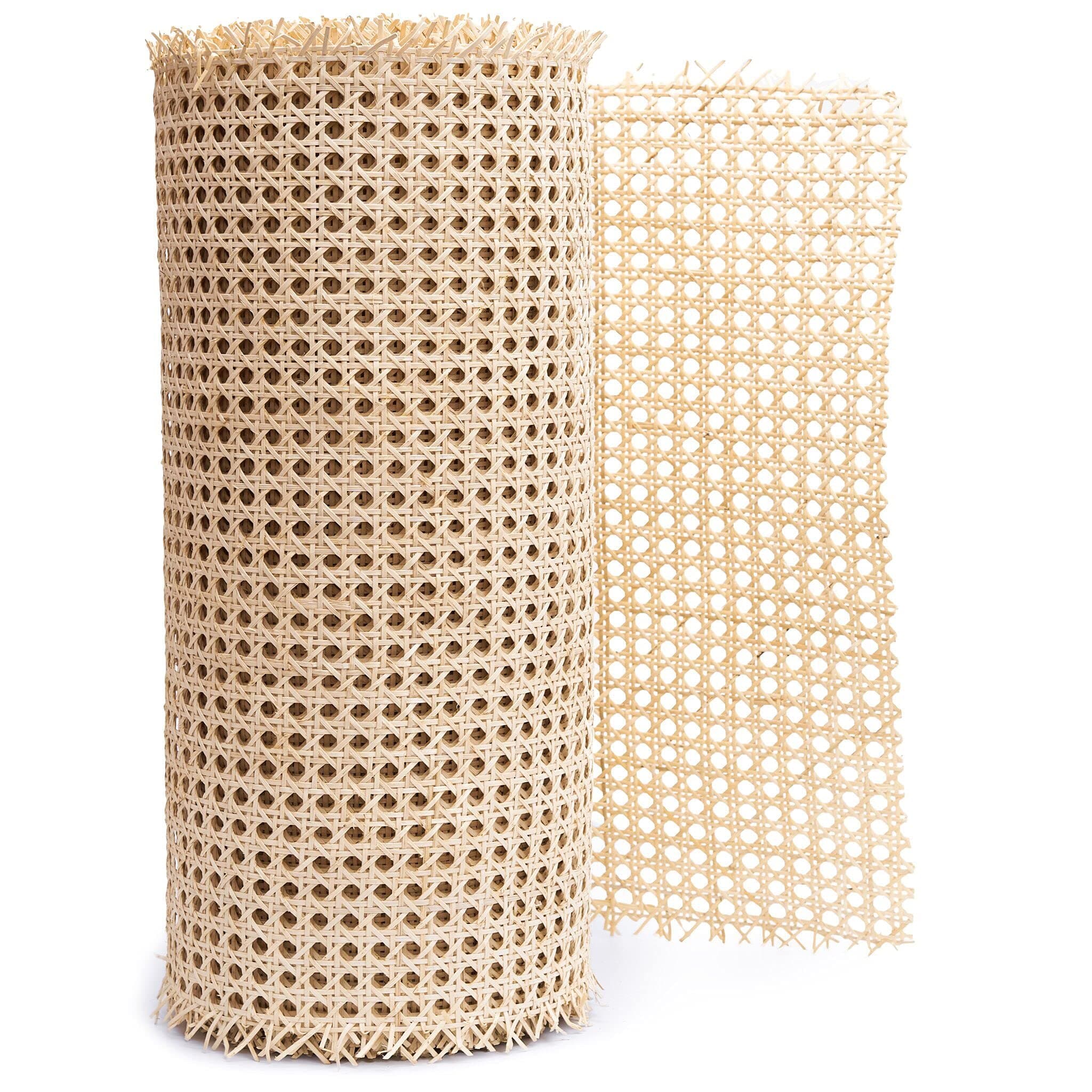 36" Width Rattan Cane Webbing for Caning Projects Natural Pre - 3 Feet Wide Woven Open Mesh Cane - Cane Webbing Sheet (9 FEET Length)