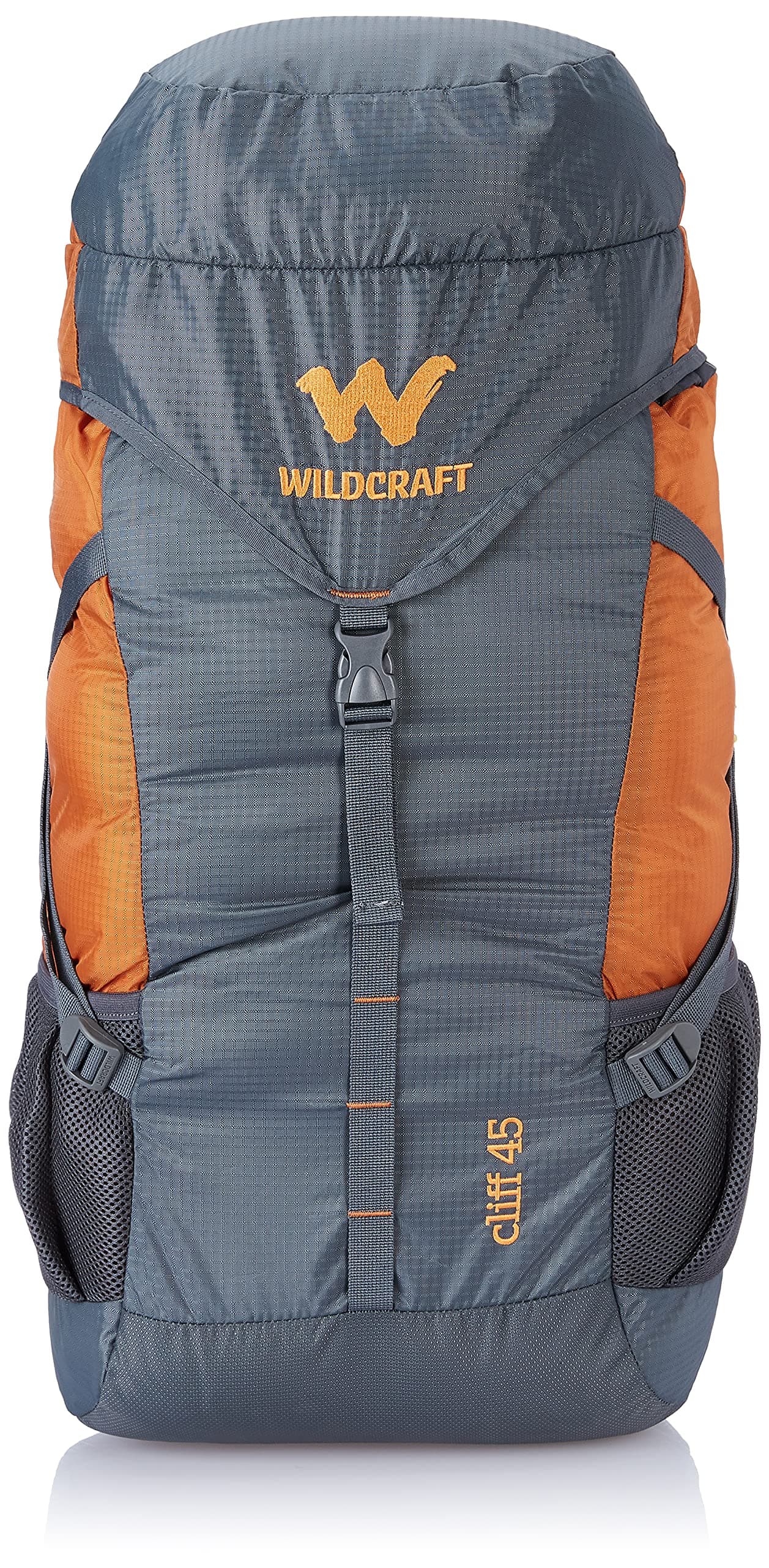 Wildcraft Rucksack (Grey/Orange, 45L)