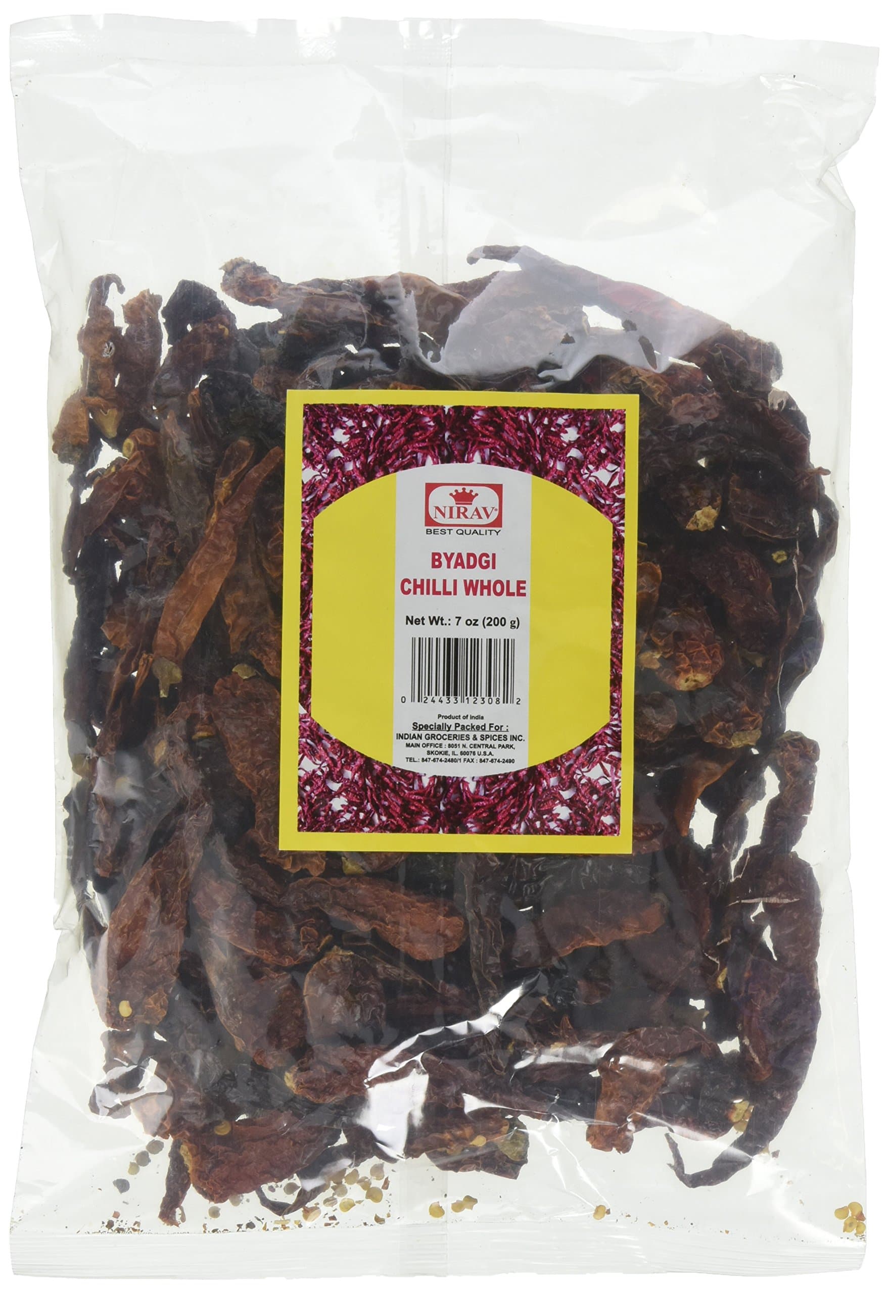 Nirav, Byadgi Chilli Whole, 200 Grams(gm)