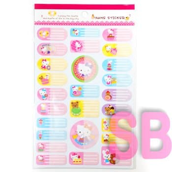 Hello Kitty Sticker Name Labels ~ 1 Sheet