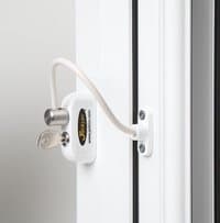 Cable Window Restrictor - Child Safe Lock White