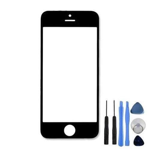 New Front Outer Screen Lens Glass Replacement + Tools for iPhone 5G,5S,5C BLACK (no Frame)