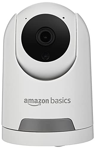 amazon basics 2MP Smart Security Camera with 360 Degree View | AI Powered Motion Detection | Enhanced Night Vision | Talk Back Feature (2-Way Calling) | Wi-Fi Enabled 1080p Full HD Picture (White)