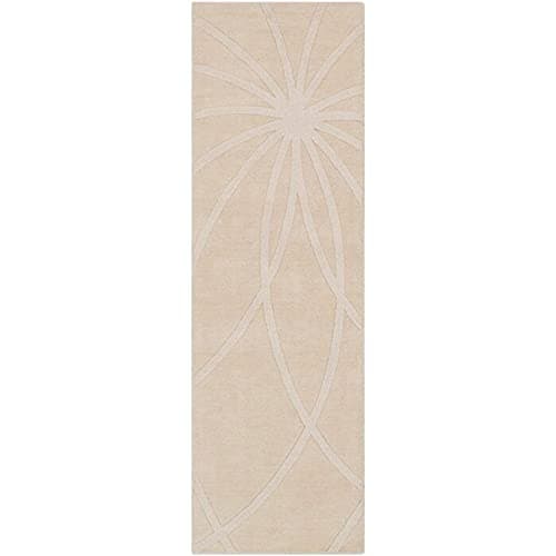 ZARACARPETS Solid Plain Exported Quality Hand Made Carpets and Rug Size 6 Feet by 9 Feet (6x9 feet) Cream Web