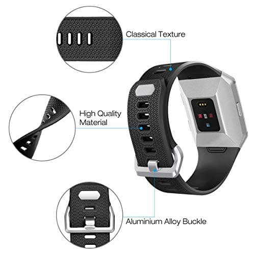 AIUNIT Compatible Ionic Bands for Men Women Large Small, Replacement Strap Sport Accessory Wristband with Original Design for Ionic Smart Watch