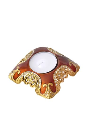Ashleigh Manor 3 Square Inch Rococo Tea Light, Tortoise