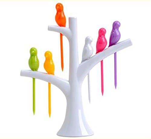 Plastic Fruit Fork Set (6 Birdie)