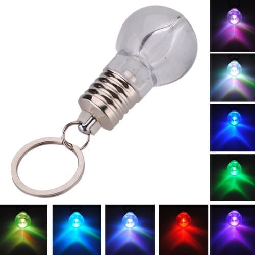 Colour Changing Led Light Mini Bulb Torch Keyring Keychain