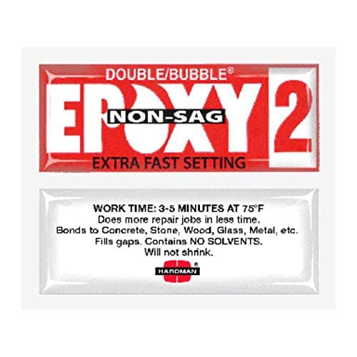 Tools & More Hardman Double Bubble Red Epoxy2 - Extra Fast Setting (3-5 Minute) Non-Sag/No-Drip (Thixotropic) Epoxy Gel 50 Packs (#04008) Model: 4008