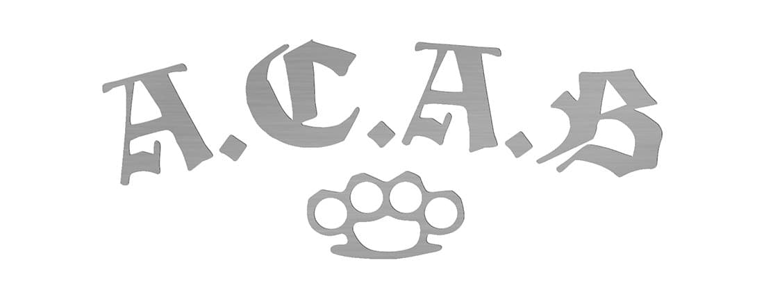 Sticker ACAB 13x5 cm Silver