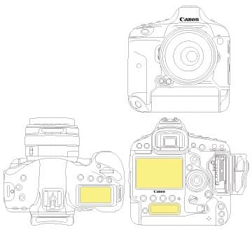 Martin Fields Overlay Plus Screen Protector (Canon EOS-1D X) - Includes Secondary Screen Protector,Top Screen Protector