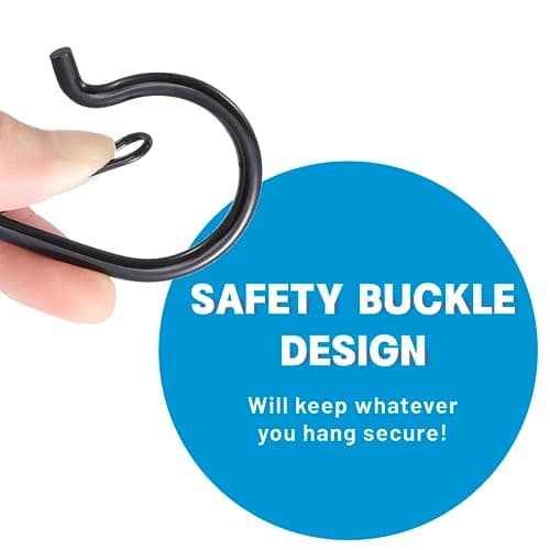 36 PCS Q-Hanger Hooks, Screw Hooks for Outdoor String Lights, Safety Buckle Design Cup Eye Hook for Hanging Christmas Lights, Plants, Wind Chimes, Mounted on Wall Ceiling, Include 1 Wing Nut Driver