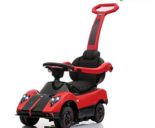 Four Tone USA Multi Function 6V Kid Drive-Able Ride On Stroller Push Car (Red)
