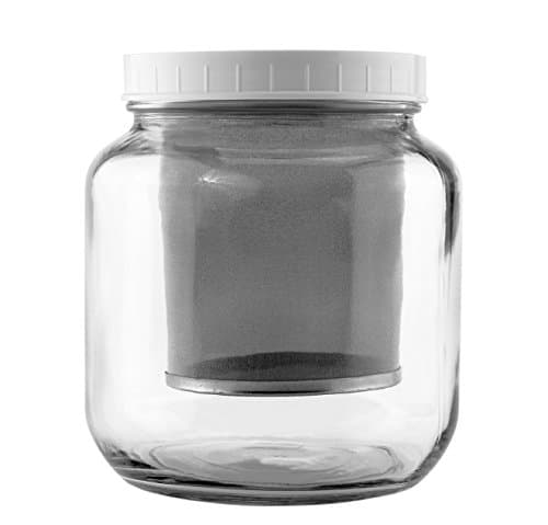 Cold Brew Iced Tea/Iced Coffee Maker Set (Combo Set of 64-Ounce Jar & Stainless Steel Filter); 2-Quart/Half Gallon Capacity