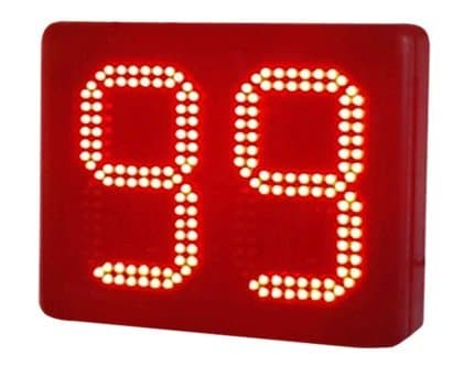 8" 2 Digits Lap Counter LED Timer Semi-Outdoor Seconds Countdown/up Timer IR Remote Control LED Digital Timer