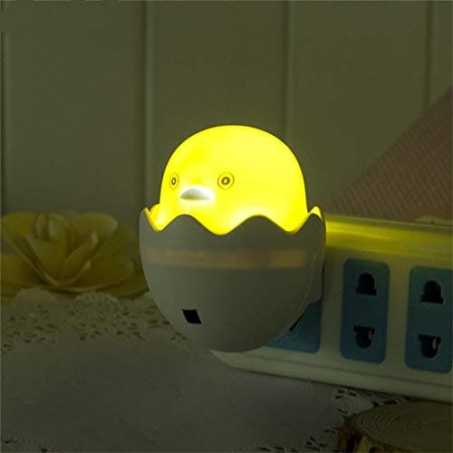 Chocozone Automatic Sensor Led EU Plug Yellow Duck Wall Socket Lamp for Bedroom Home Decoration Night Light (Automatic On/Off) - Plastic