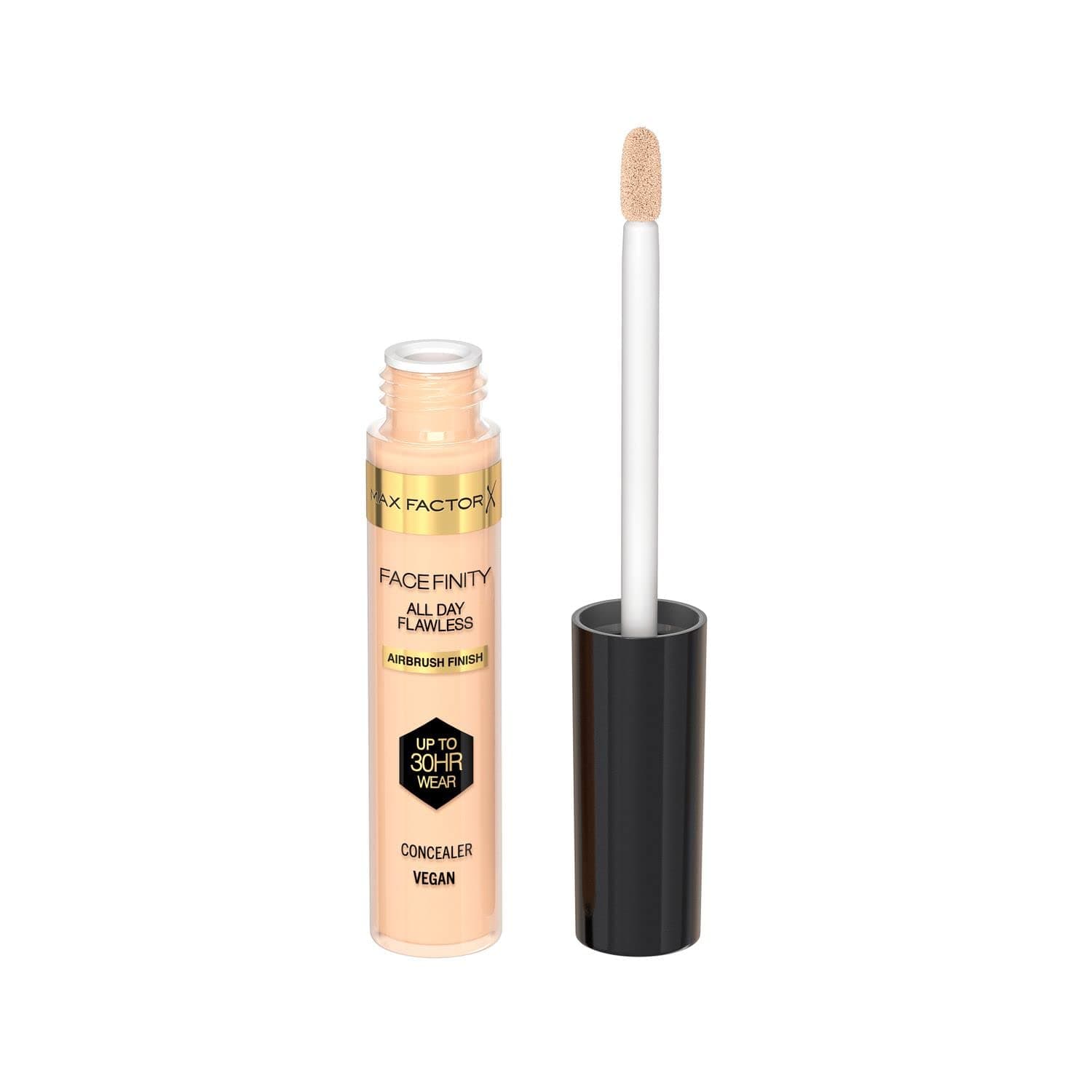 Max Factor Facefinity All Day Flawless Concealer - Liquid Concealer, Lightweight Concealer, Vegan Formula, Concealer for Dark Circles, Up To 30hr Wear, 8 Buildable Shades - 040, 7.8ml