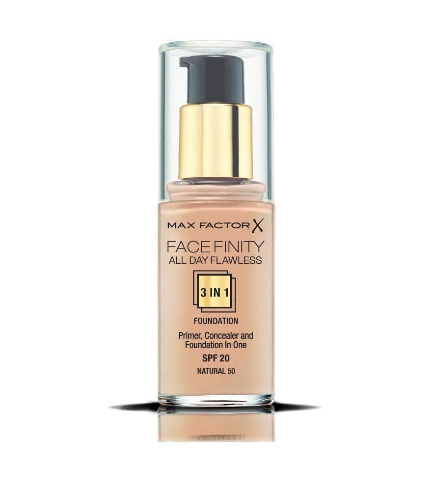 Max Factor Facefinity All Day Flawless 3 In 1 Foundation SPF 20 for Women, Natural, 30 millilitre