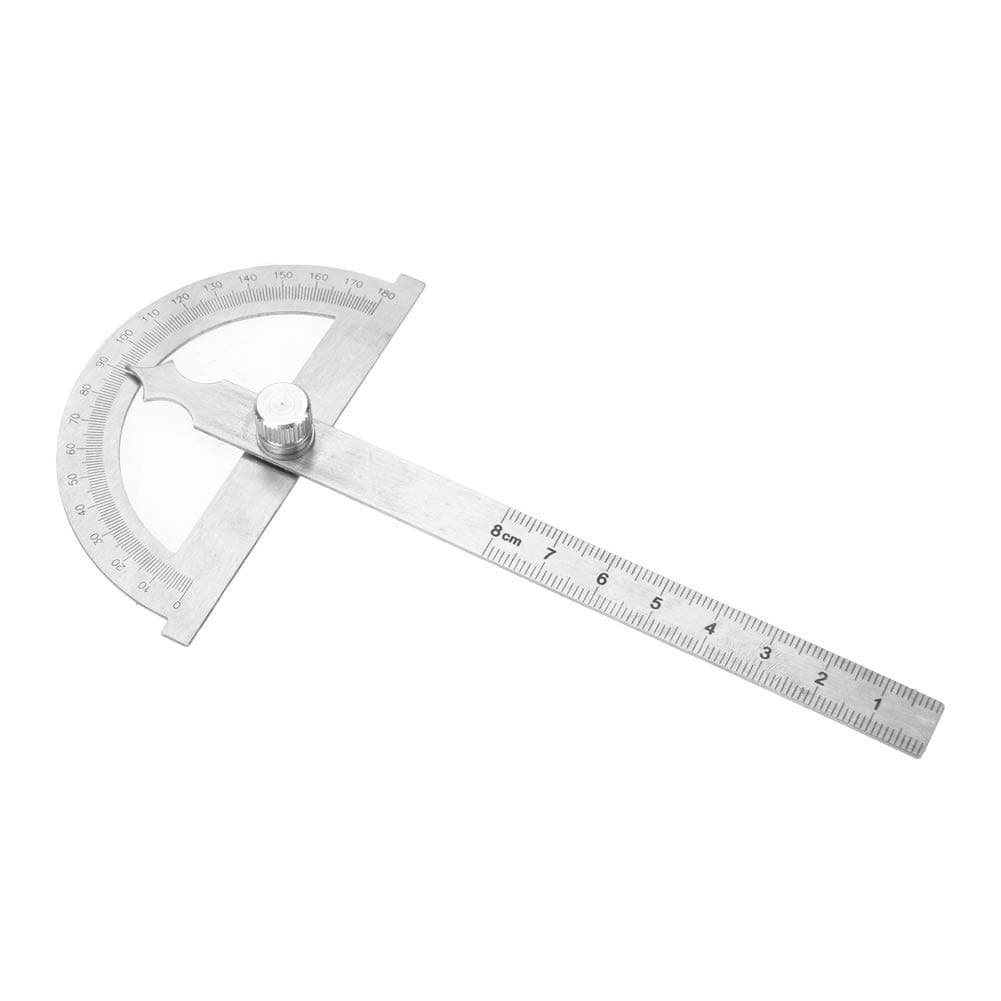 2 In 1 Protractor Ruler Protractor Ruler, Angle Finder Tool Stainless Steel Protractor, Angle Measure Tool Angle Goniometer Ruler, Protractor and Ruler Set for(80 * 120mm)
